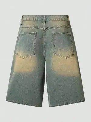 Japanese Brand Chiaki x Rumi Washed Vintage Y2k Shorts Jorts Denim Size US 34 / EU 50 - 2 Thumbnail