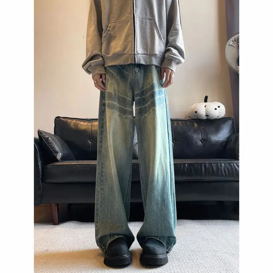 Japanese Brand Retro loose high street wide leg jeans Size US 32 / EU 48 - 6 Thumbnail