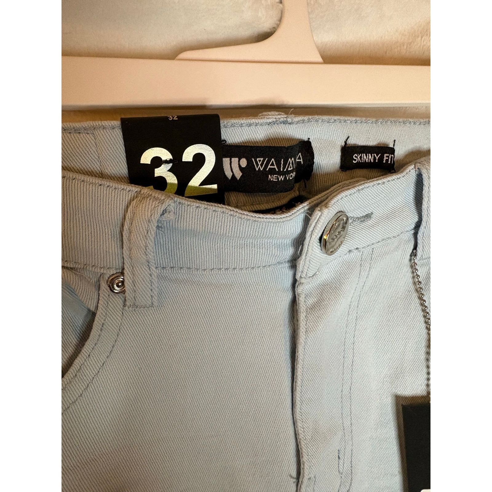Waimea NWT Sz. 32 - WAIMEA Skinny Stretch Jeans, Light Wash Size US 32 / EU 48 - 3 Thumbnail