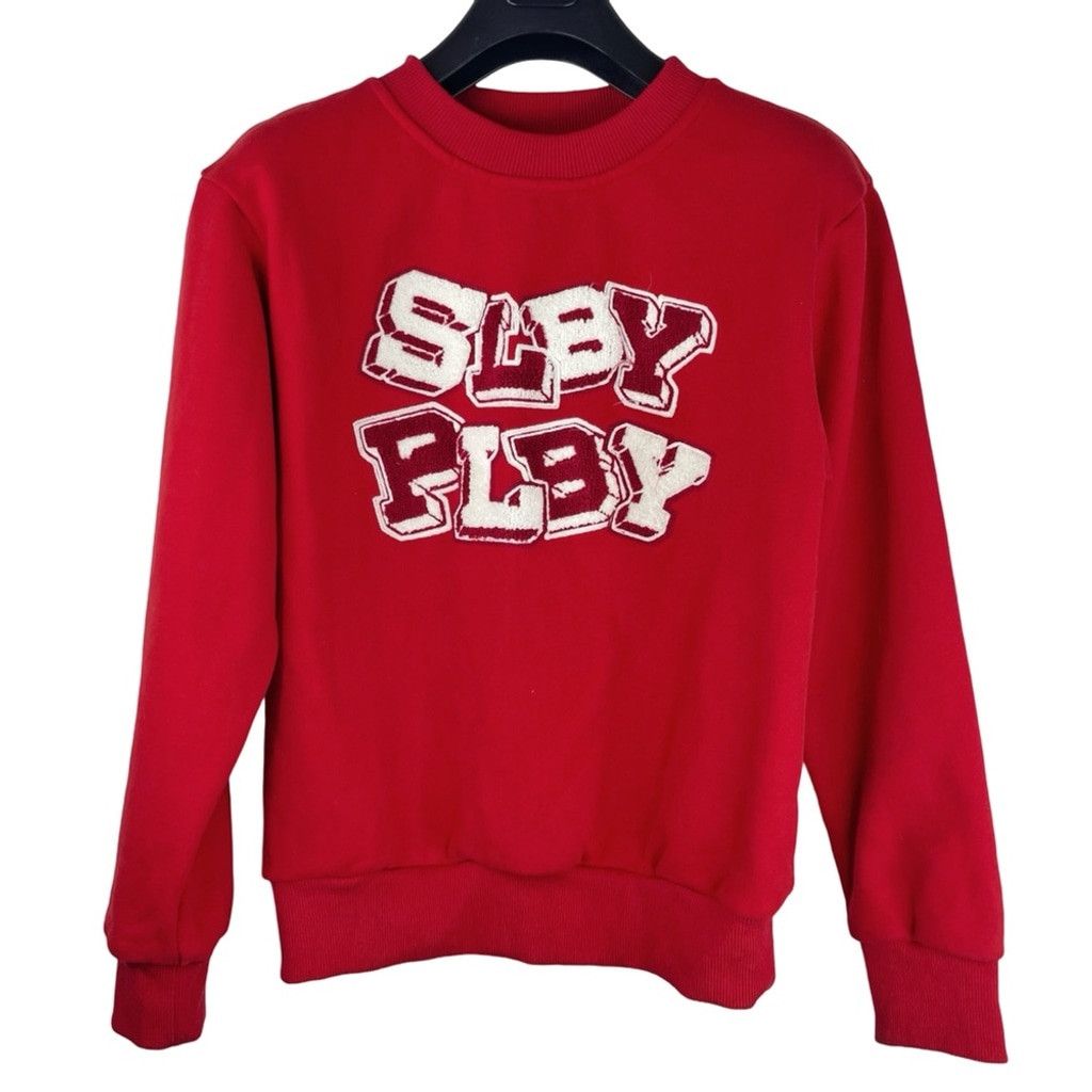 Other SOLEBOY Men’s Designer Red Sweatshirt Block Letter Patchd S Size US S / EU 44-46 / 1 - 1 Thumbnail