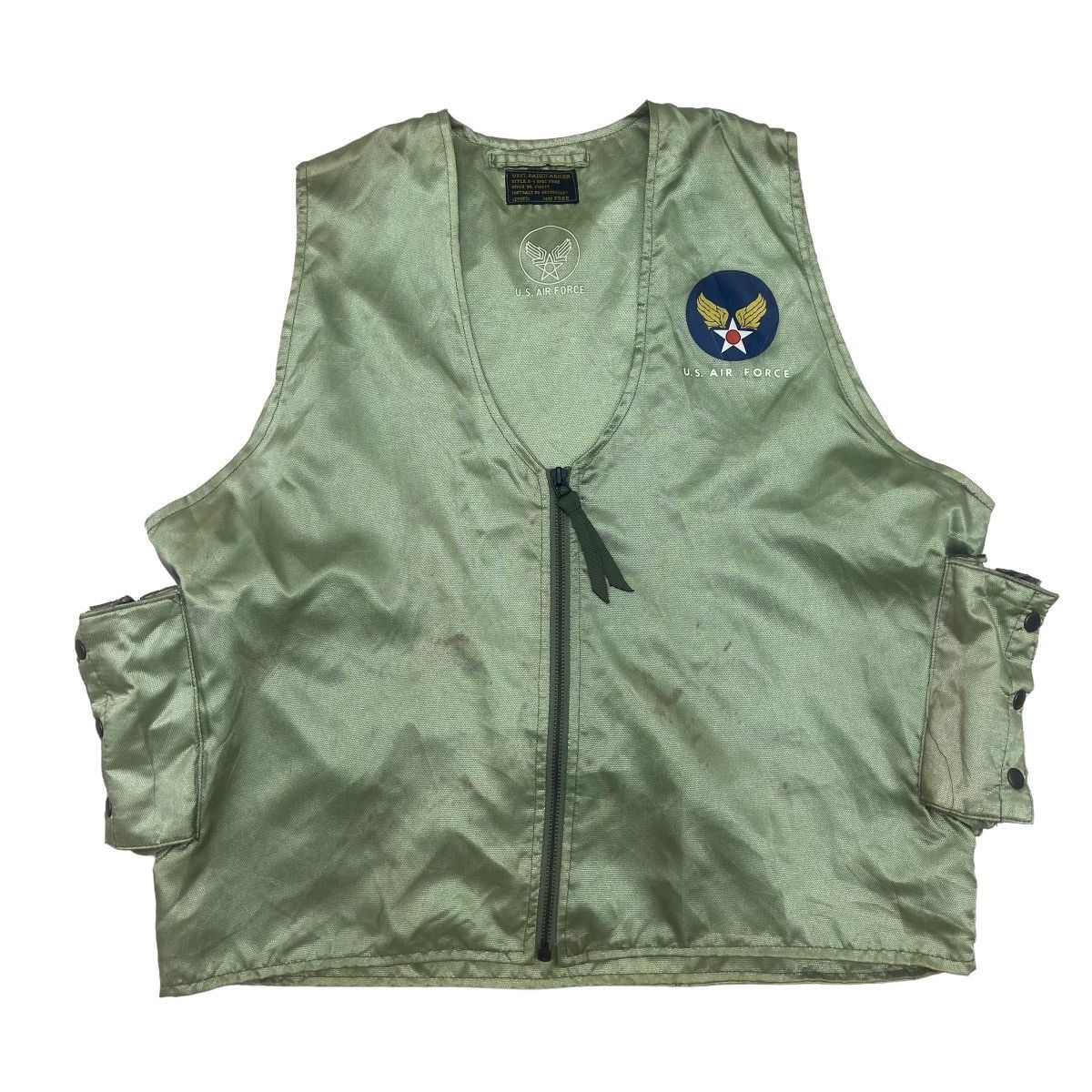 image of Military x US Air Force U.s. Air Force E-1 Radiocarrier Tactical Vest in Green, Men's (Size Small)