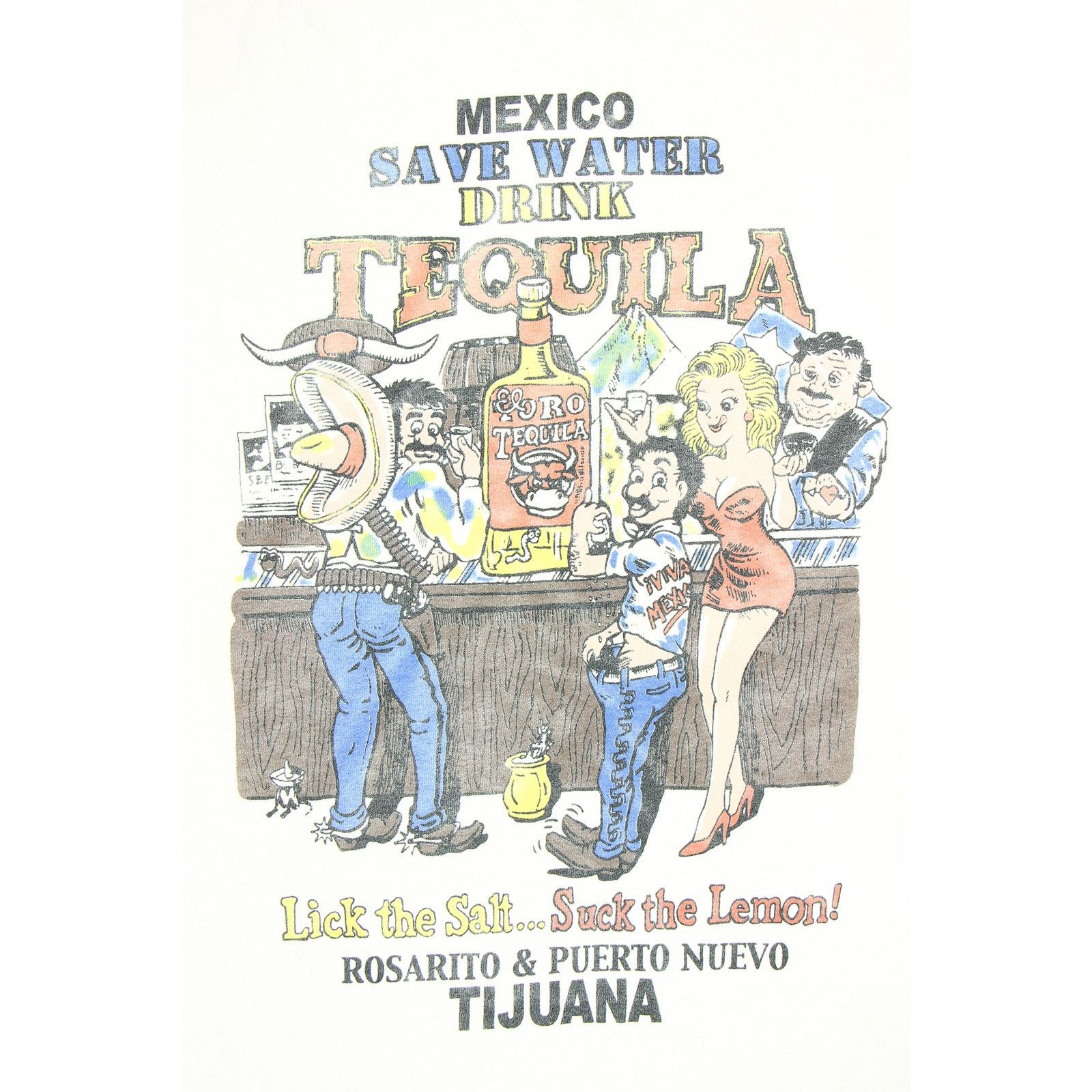 Other Vintage Mexico Tequila Tijuana Humor Joke Souvenir T Shirt Size US L / EU 52-54 / 3 - 8 Thumbnail