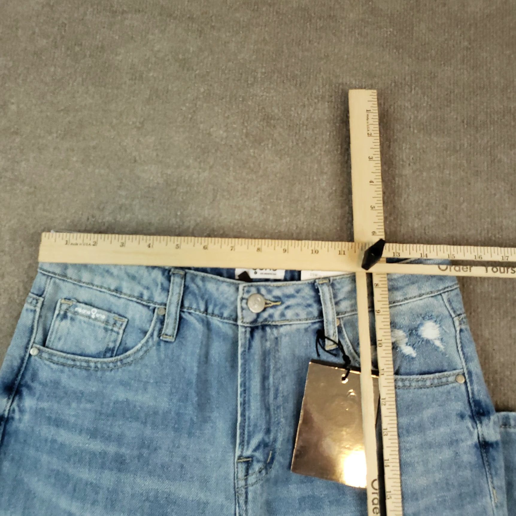 Vintage Insane Gene Jeans Womens Blue Hi- Rise Straight Ankle Casual Distressed 3/25 Size 26" / US 2 / IT 38 - 4 Thumbnail