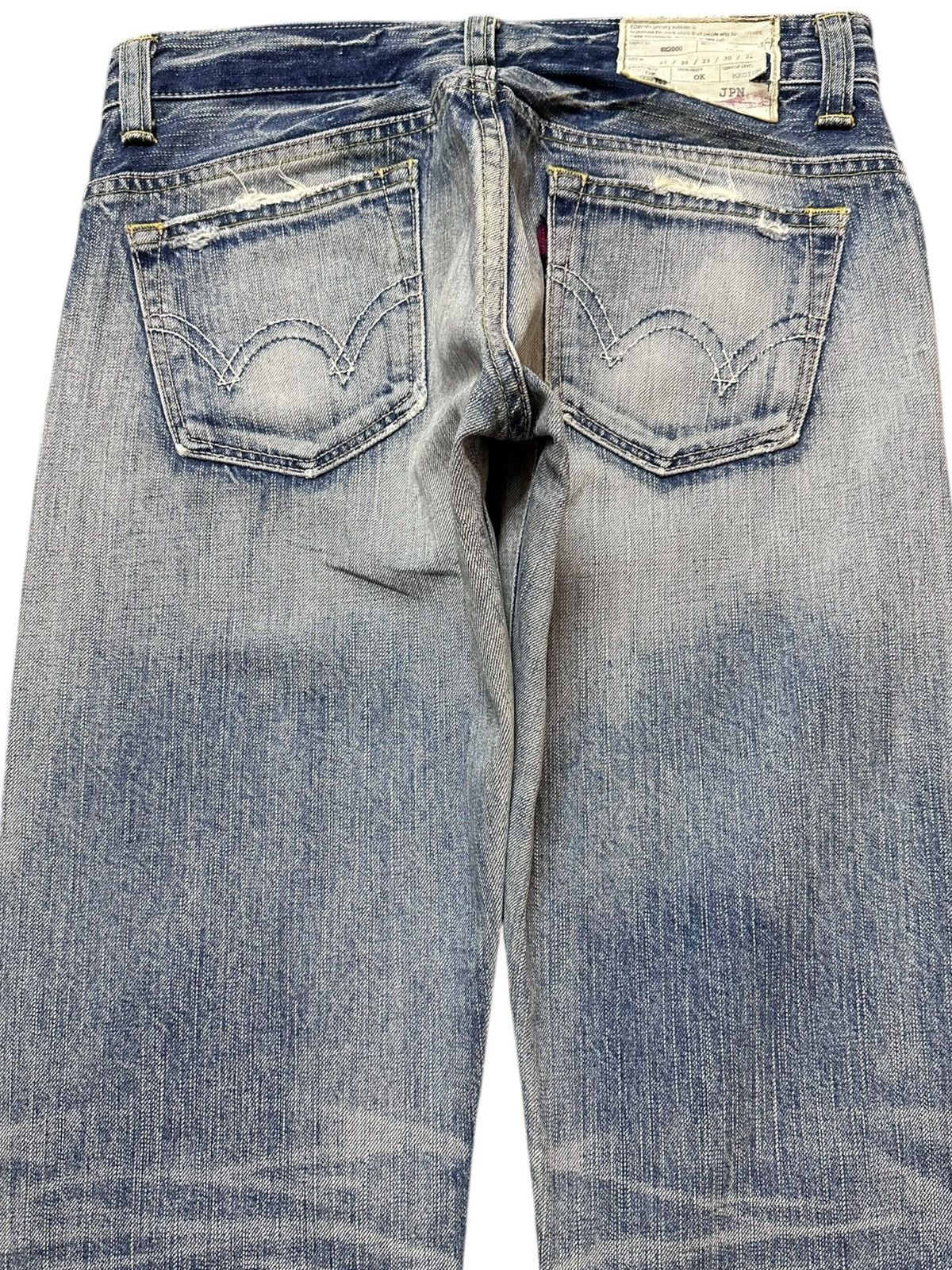 Edwin Vintage Edwin 503 Faded Wash Grunge Distressed Denim Size US 29 - 6 Thumbnail
