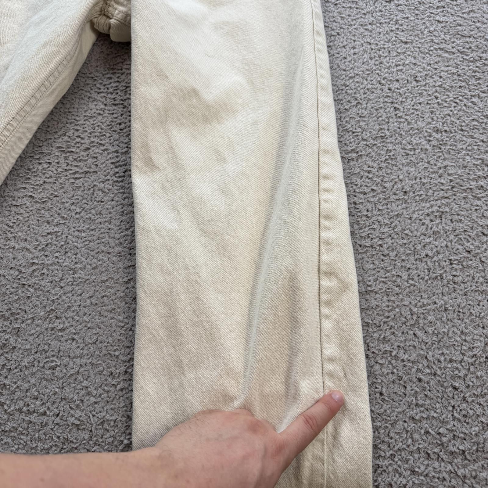 Levi's Vintage Levis 550 Relaxed Fit Jeans Made In USA Cream 33x32 Size US 33 - 7 Thumbnail