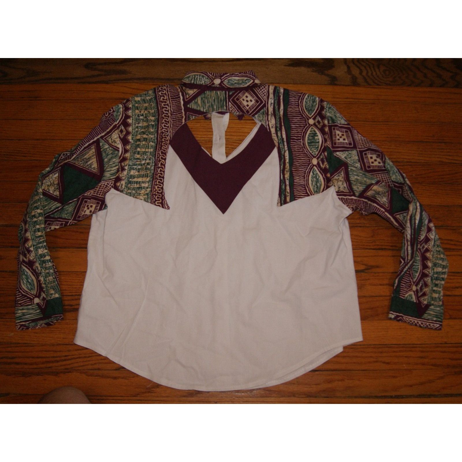Vintage VTG Roughrider By Circle T Womans XL Western Shirt Aztec Size XL / US 12-14 / IT 48-50 - 6 Thumbnail