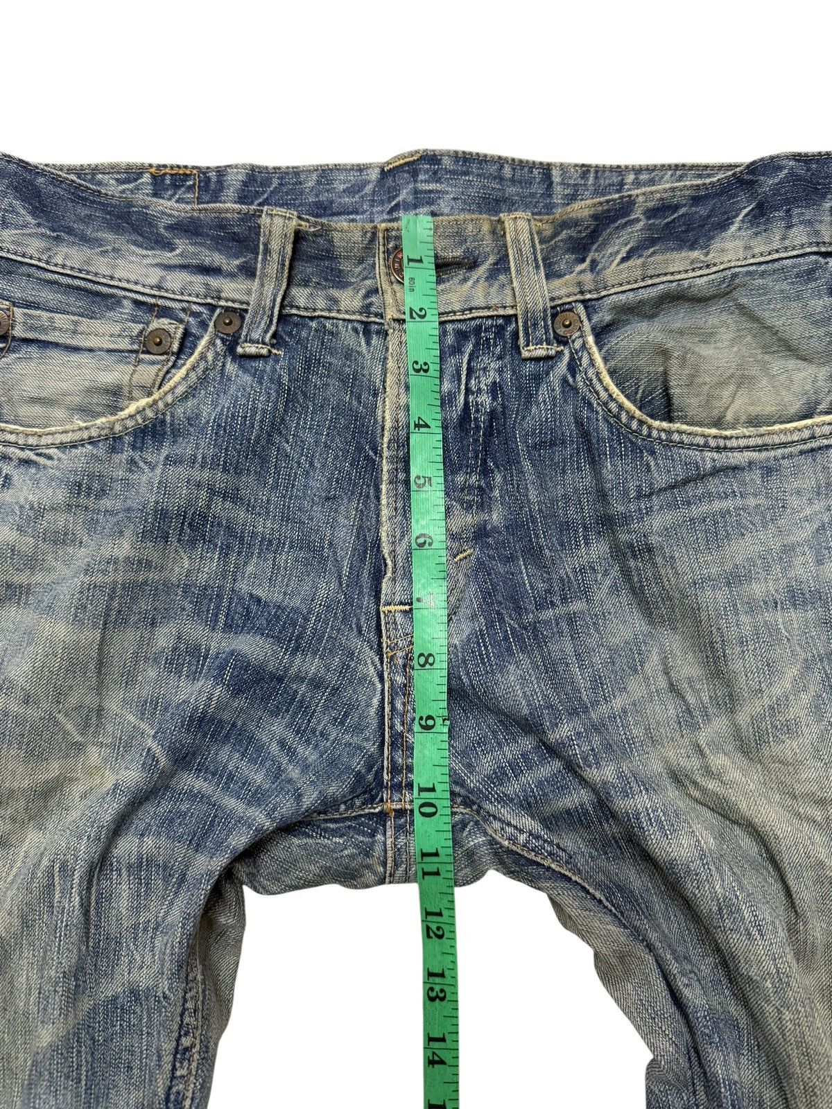 Edwin Vintage Edwin 503 Blue Trip Japan Distressed Loose Jeans Size US 32 / EU 48 - 10 Thumbnail