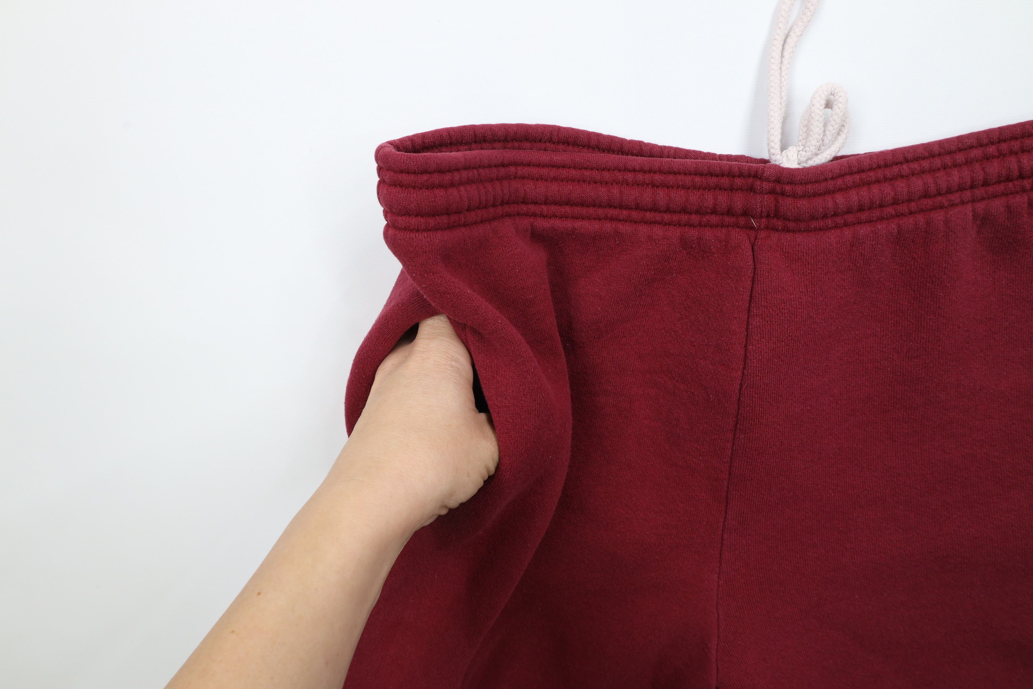 Vintage Vintage 90s Streetwear Heavyweight Sweatpants Joggers Red Size US 34 / EU 50 - 5 Thumbnail