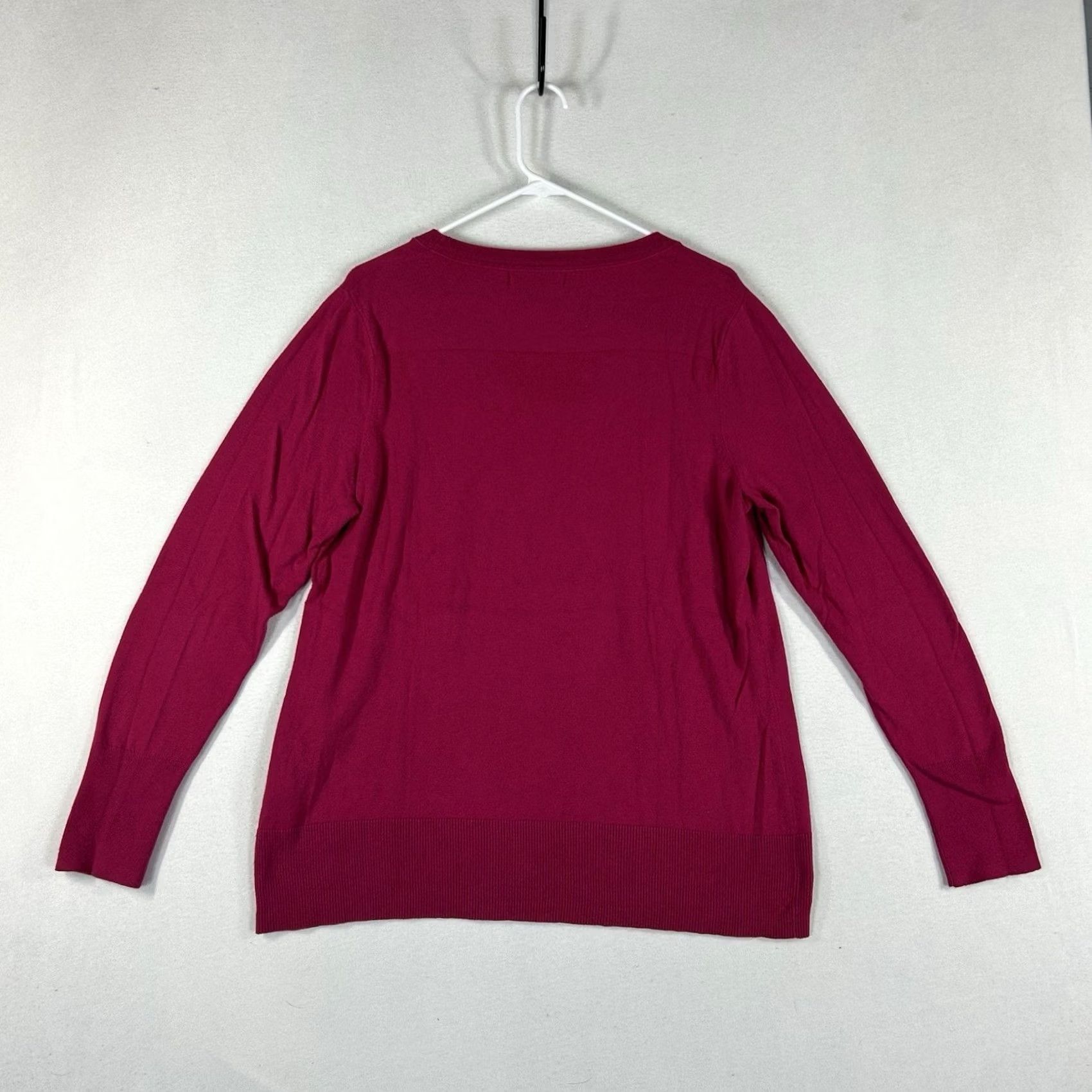 Eddie Bauer Eddie Bauer Scoop Neck Lightweight Sweater Womens XL Hot Pink Long Sleeve Top Size XL / US 12-14 / IT 48-50 - 7 Thumbnail