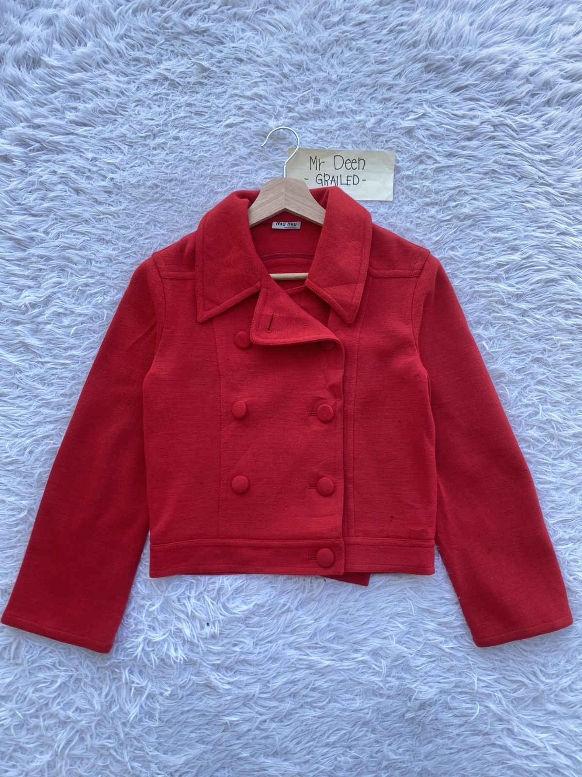 Miu Miu Rare Vintage Miu Miu Cherry Red Cropped Jacket Size S / US 4 / IT 40 - 4 Thumbnail