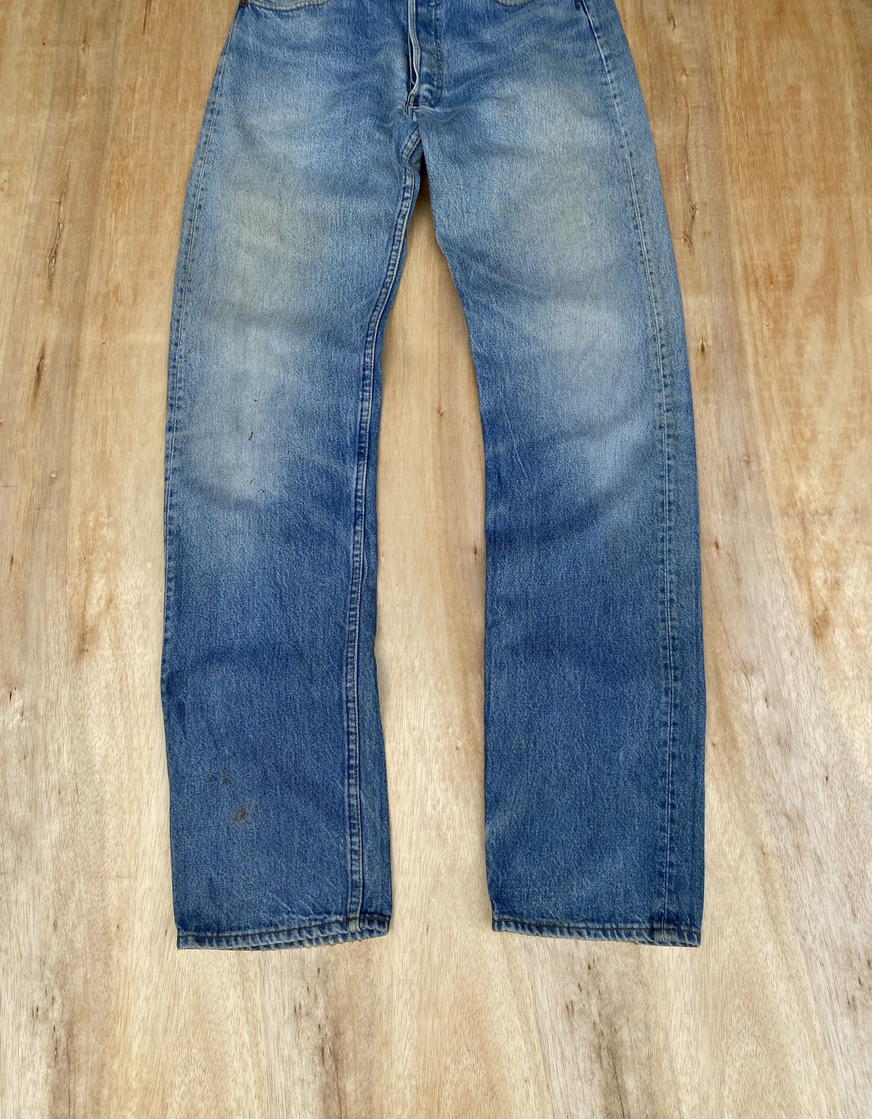 Levi's × Vintage Vintage 70s Levis 501 Single R Distressed dirty stonewash Size US 32 / EU 48 - 2 Thumbnail