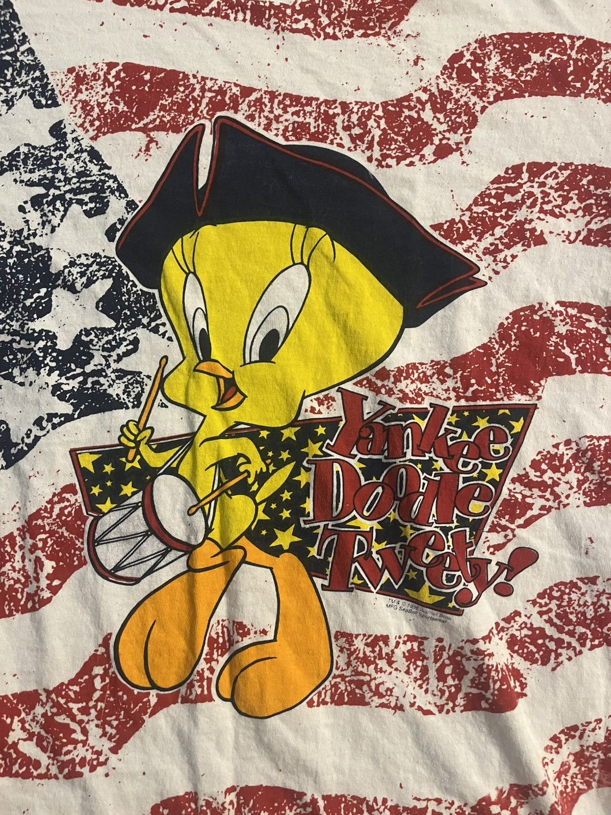 Vintage Vintage Looney Tunes Yankee Doodle Tweety Bird AOP T-shirt Size US XL / EU 56 / 4 - 2 Thumbnail