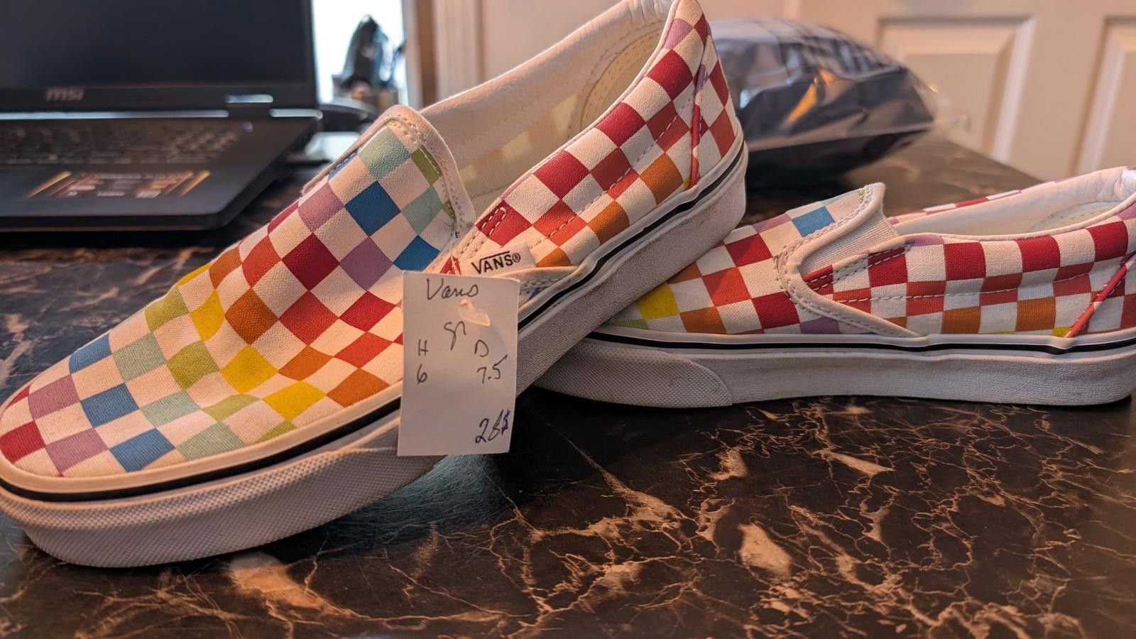 Vans Vans Checkerboard Multicolor Canvas Shoes US Men 6 Women 7.5 Size US 6 / IT 36 - 1 Thumbnail