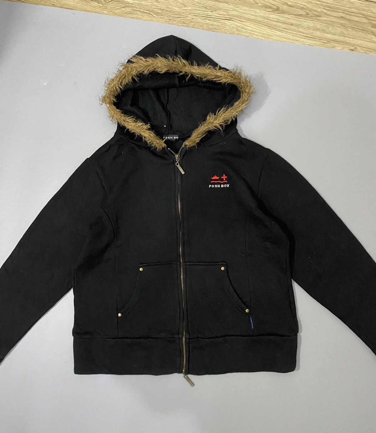 If Six Was Nine × Japanese Brand × Le Grande Bleu (L.G.B.) 💥Japan💥Poshboy Faux Fur Hoodie Zip Lgb ifsix Style Size US M / EU 48-50 / 2 - 4 Thumbnail