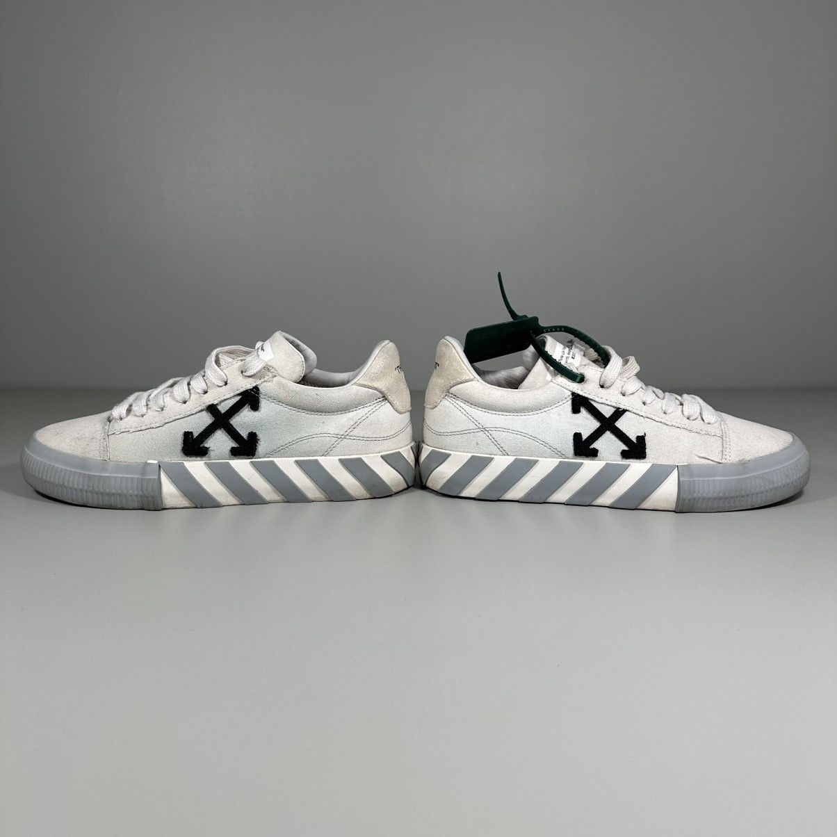 Off-White Off-White Virgil Abloh Vulc Eco White Grey Sneakers Size US 8.5 / IT 38.5 - 7 Thumbnail