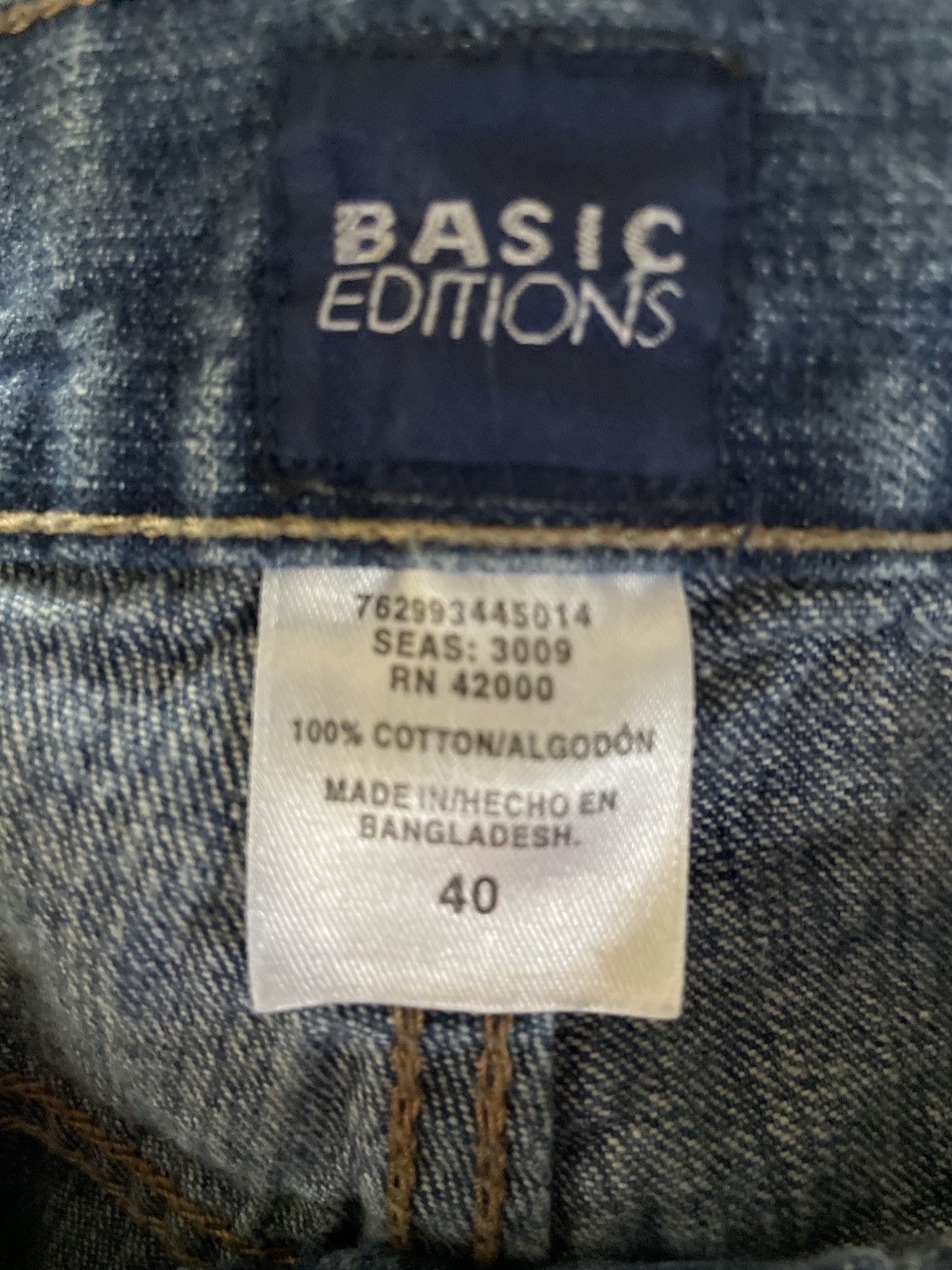 Basic Editions × Vintage basic editions blue denim jean shorts JORTS cotton carpenter Size US 40 / EU 56 - 11 Thumbnail