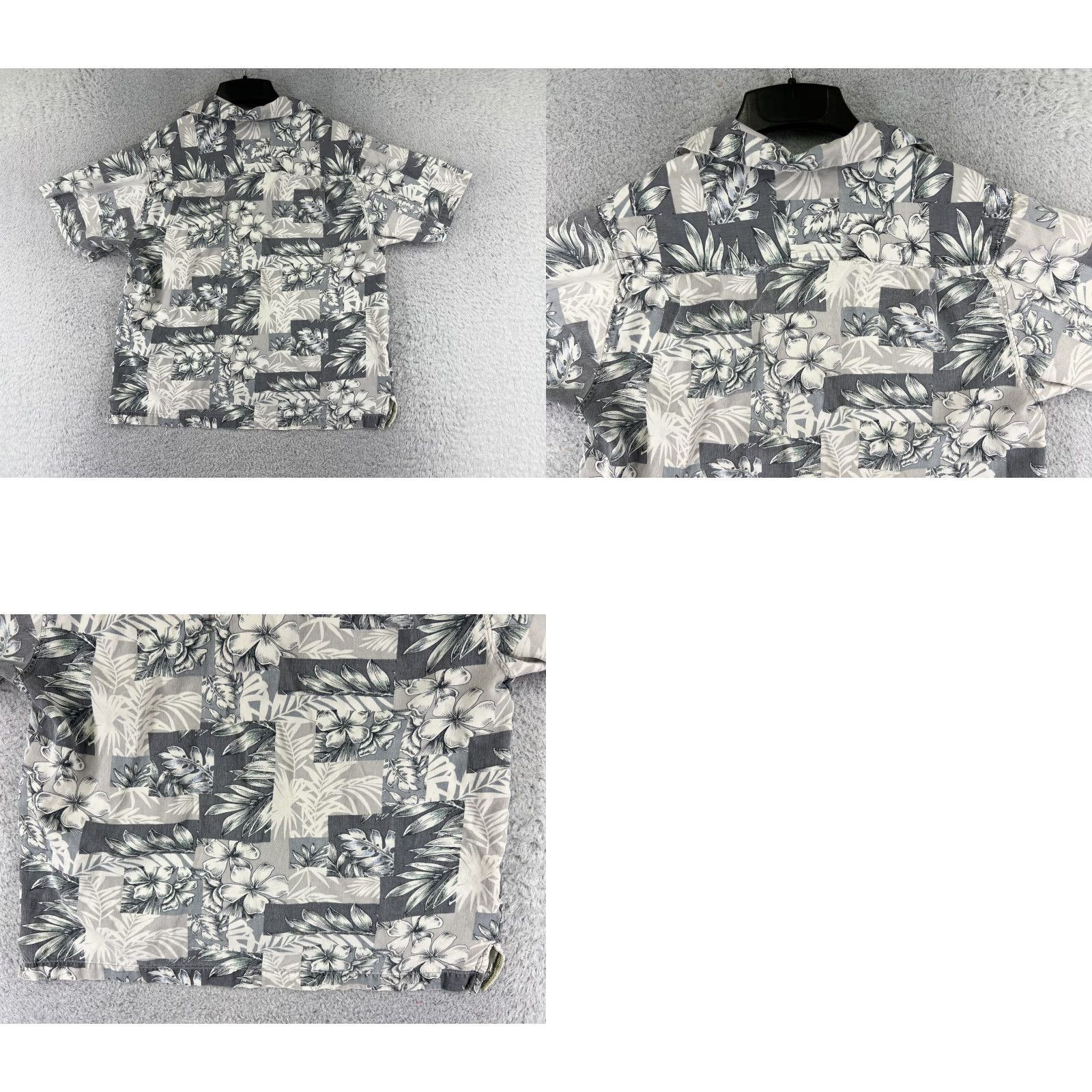 Tommy Bahama Tommy Bahama Shirt Men Small Gray Floral Silk Button-Up Short Sleeve Vacation Aloha Beach Resort - Mens Size US S / EU 44-46 / 1 - 9 Thumbnail