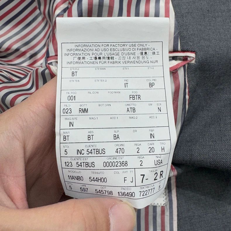 Thom Browne Thom Browne size50 Striped wool suit jacket Size 50S - 6 Thumbnail