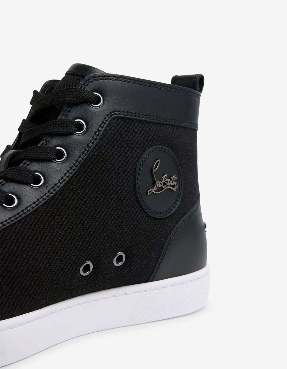 Christian Louboutin Christian Louboutin Black Louis Flat Mesh High Top Trainers Size US 11 / EU 44 - 7 Thumbnail