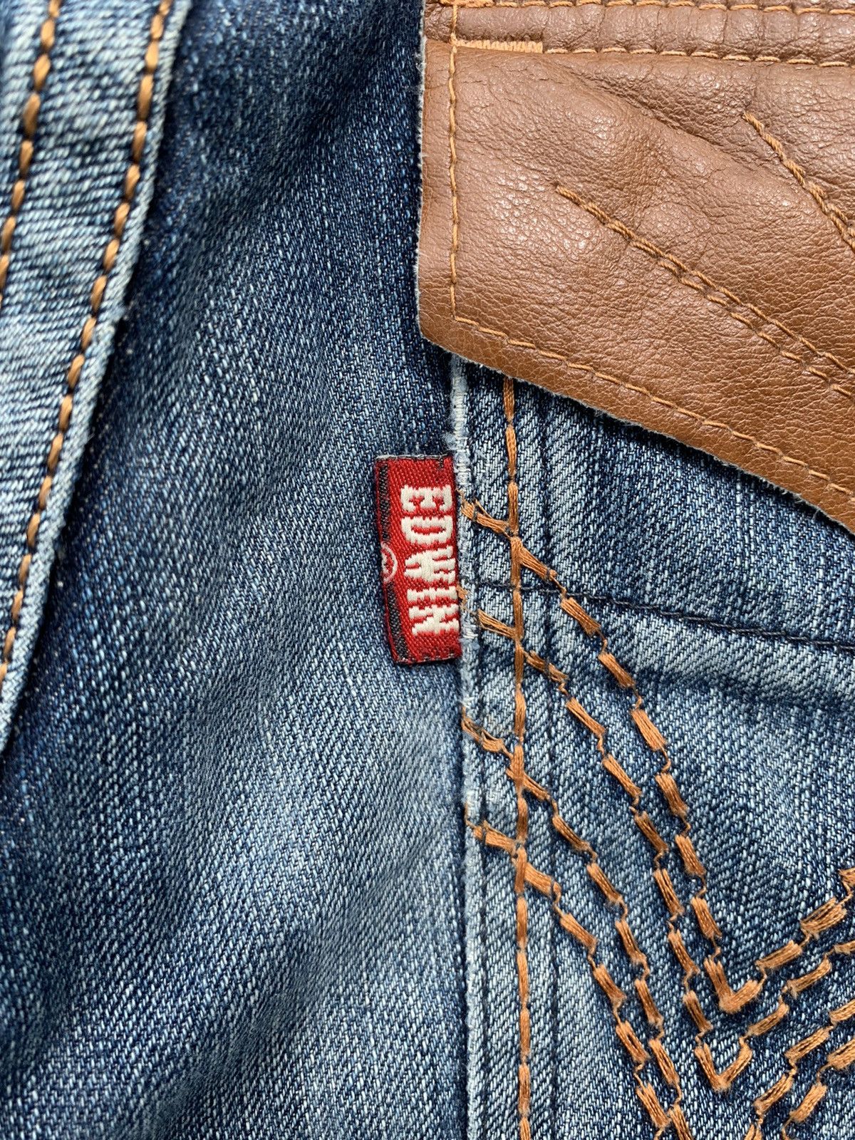Kapital FLARE EDWIN XV MUDMAX FADED & RUSTY DISTRESSED DENIM Size US 32 / EU 48 - 12 Thumbnail