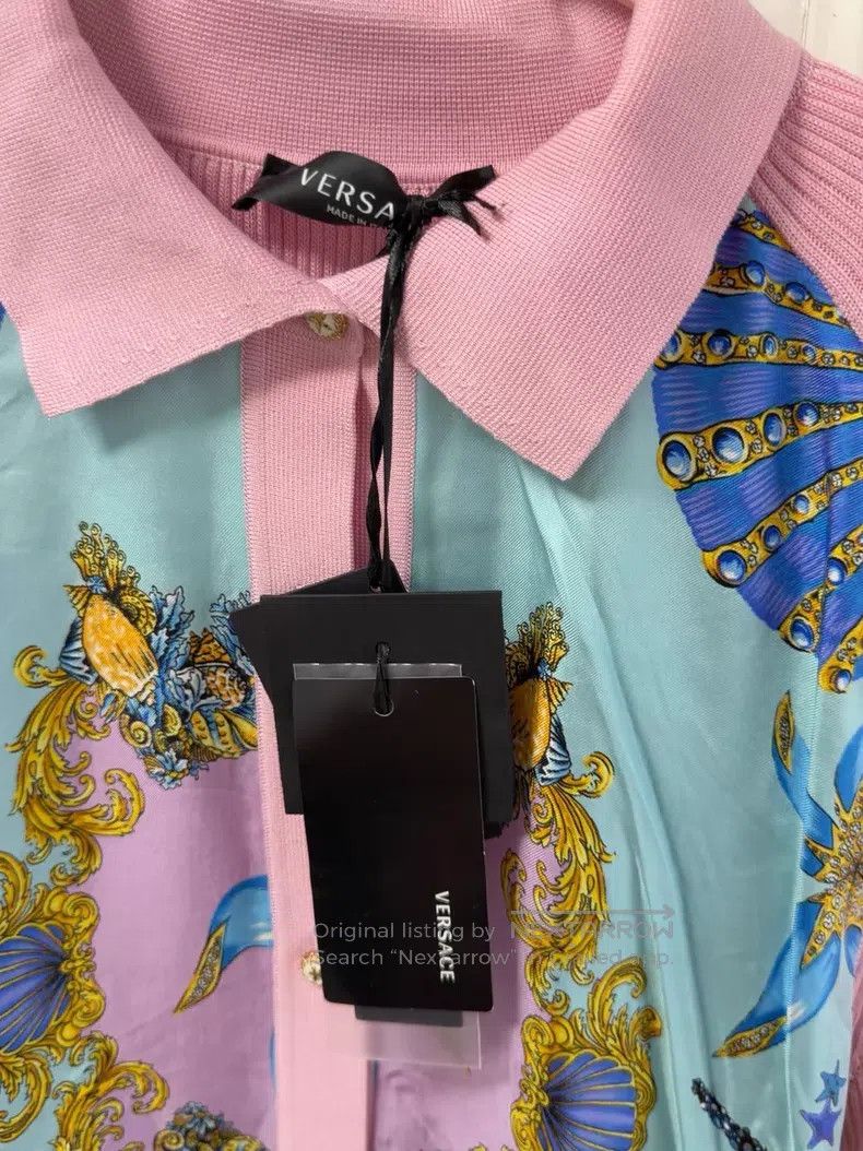 Versace Versace Ocean collection knitted panelled dress Size L / US 10 / IT 46 - 2 Thumbnail