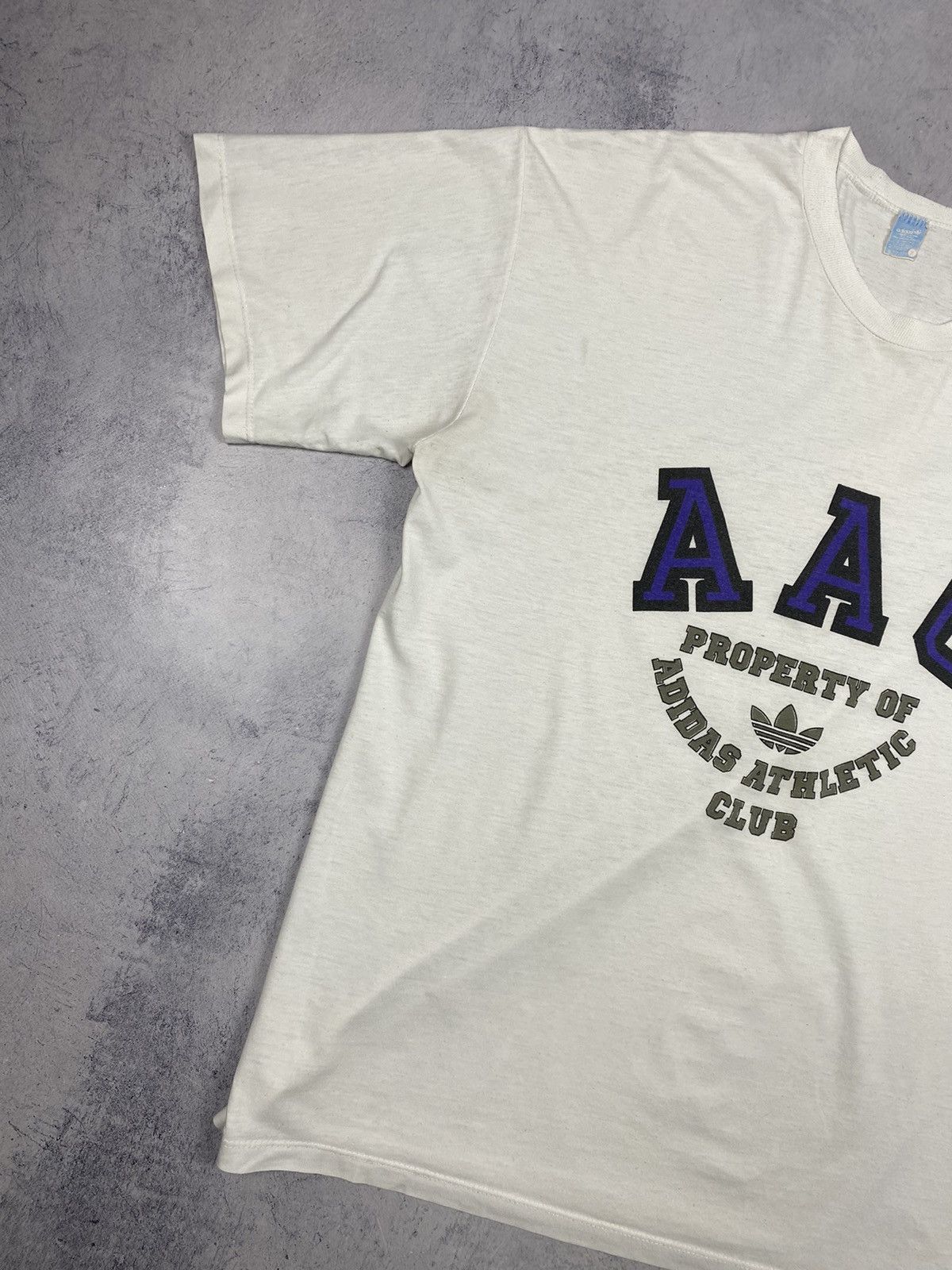 Adidas × Vintage Vintage 90s Adidas Athletic Club AAC Big Logo Tee Size US XL / EU 56 / 4 - 2 Thumbnail