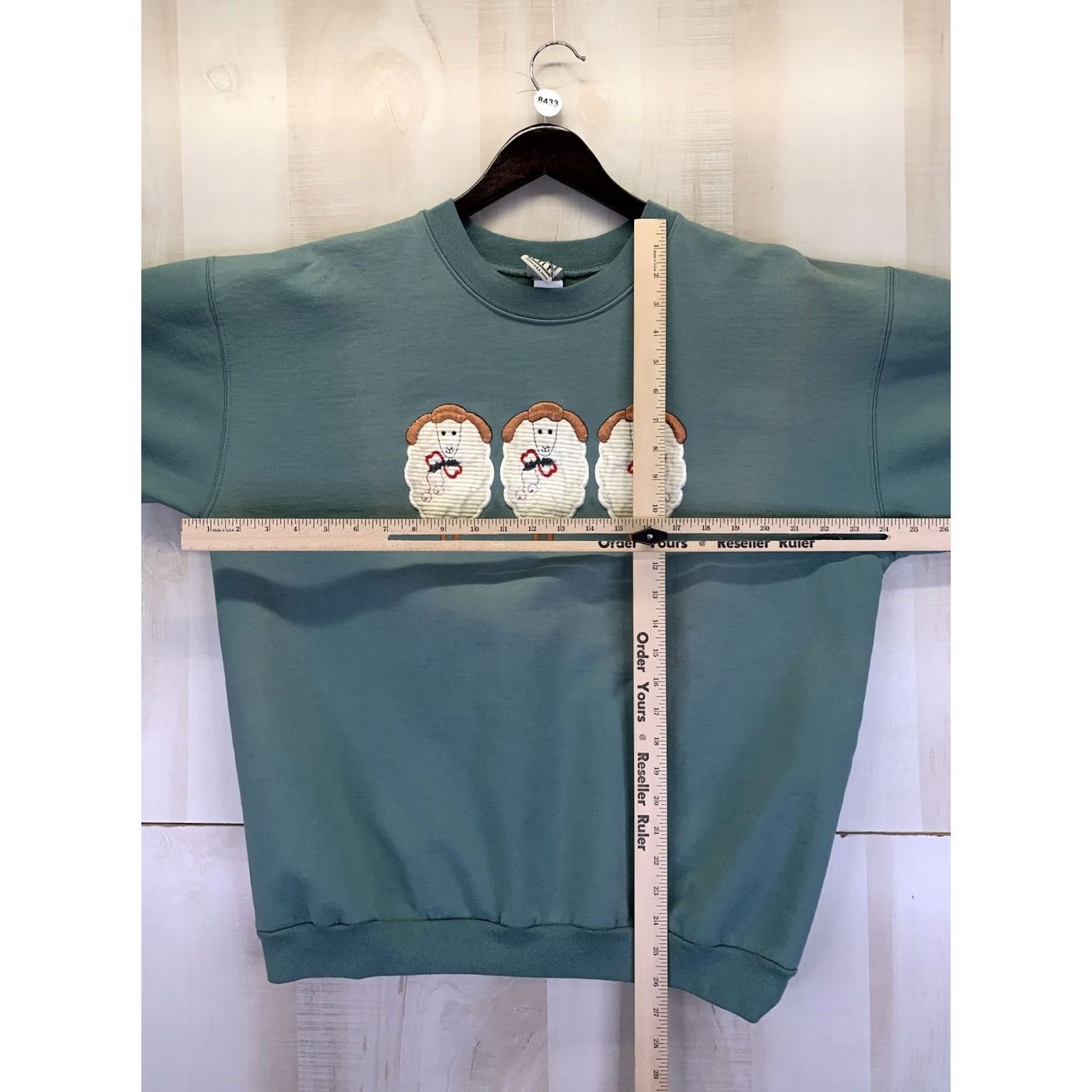 Vintage VINTAGE Viva City USA Womens Blue Green Holiday Sheep Sweatshirt M- Shirt Adult Womens Christmas 1990s Blue Green Holiday Sheep Sweatshirt Size M / US 6-8 / IT 42-44 - 2 Thumbnail