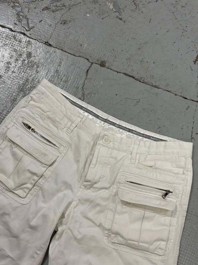 Dolce & Gabbana SS2003 Dolce & Gabbana White Creamy Cargo Shorts Size US 32 / EU 48 - 5 Thumbnail