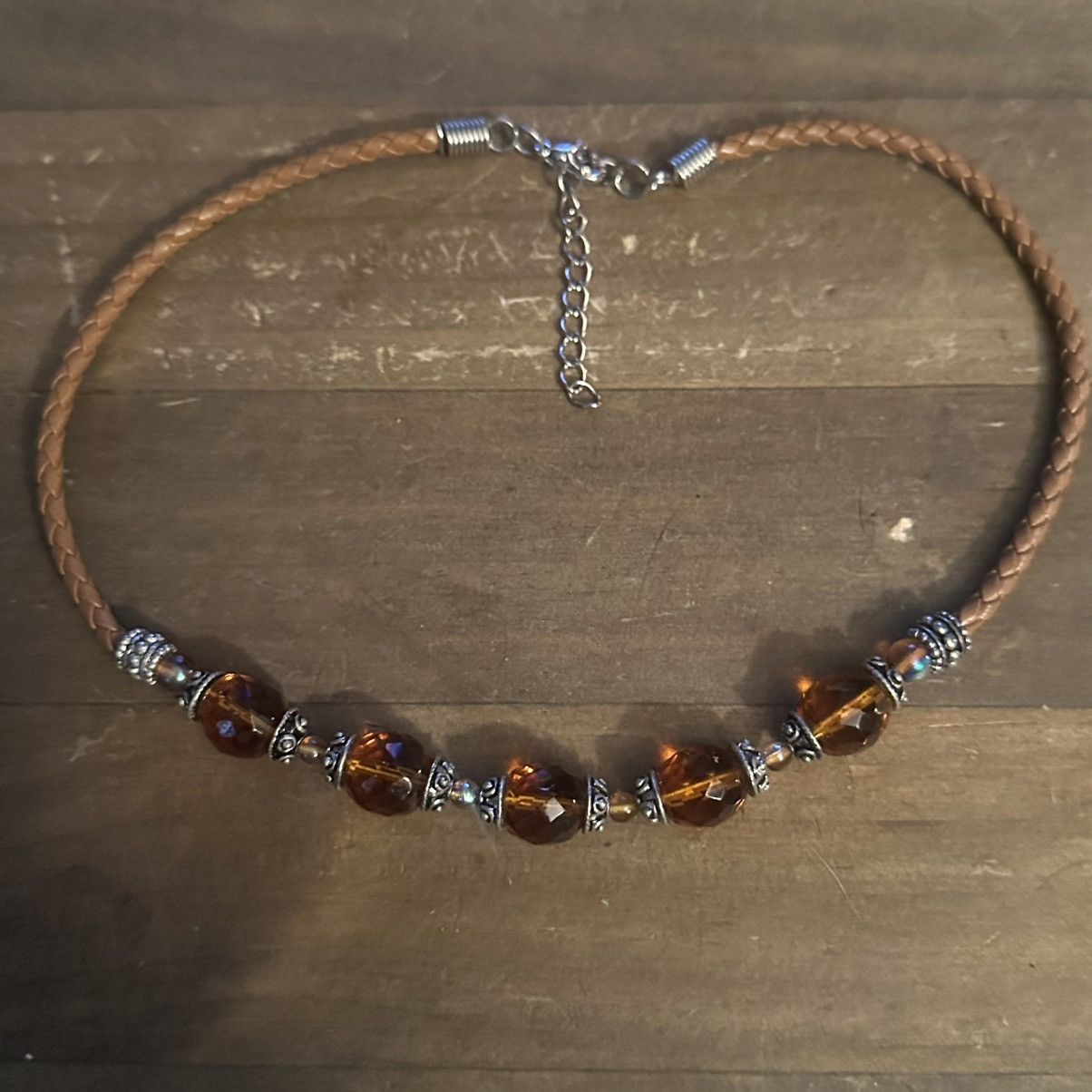 Other Amber bead braided cord necklace Size ONE SIZE - 2 Thumbnail