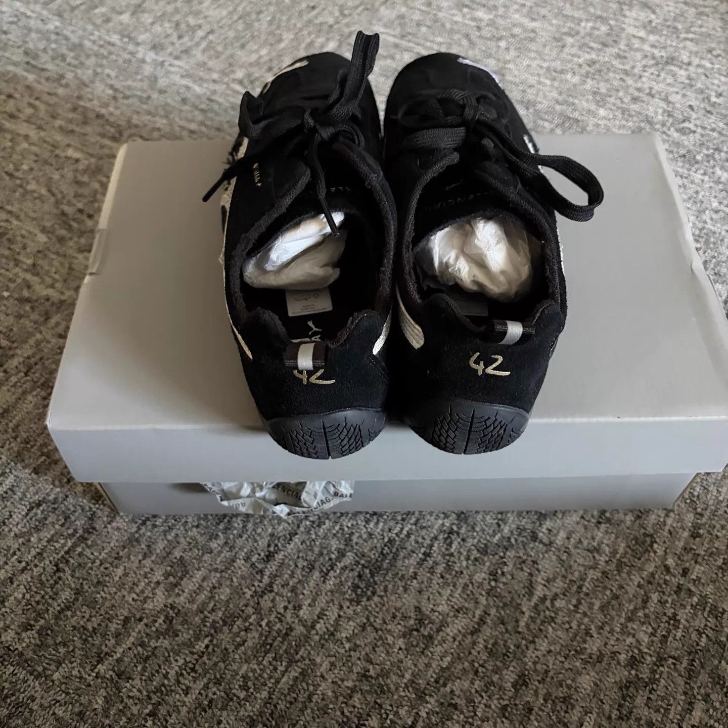 Puma PUMA x Balenciaga Speedcat Black Distressed 42 Size US 9 / EU 42 - 4 Thumbnail