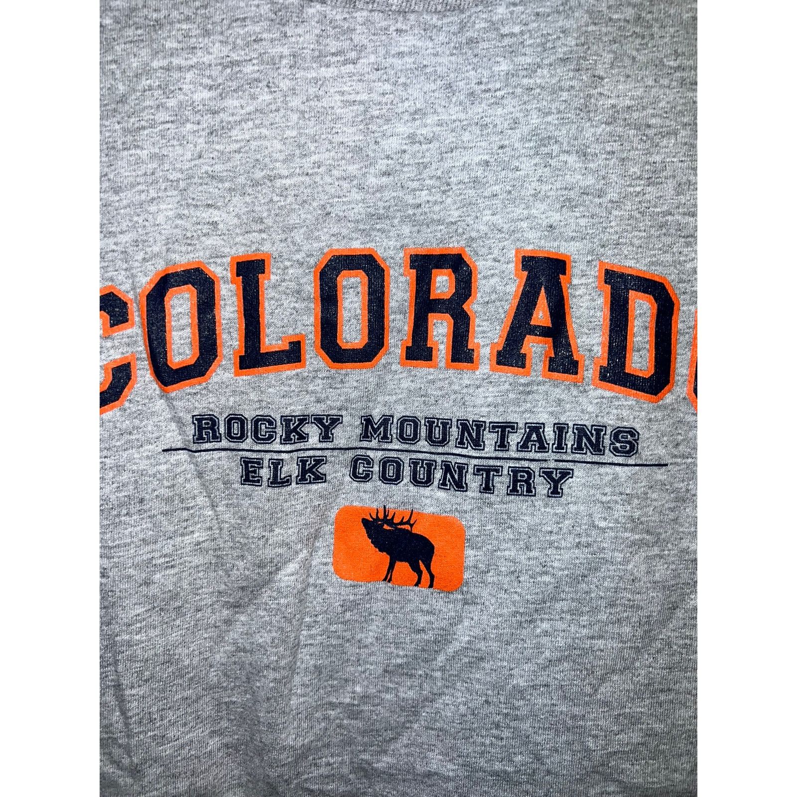 Jerzees Youth Colorado Rocky Mountains Shirt Elk Tee Gray Kids 14-16 Size L / US 10 / IT 46 - 3 Thumbnail