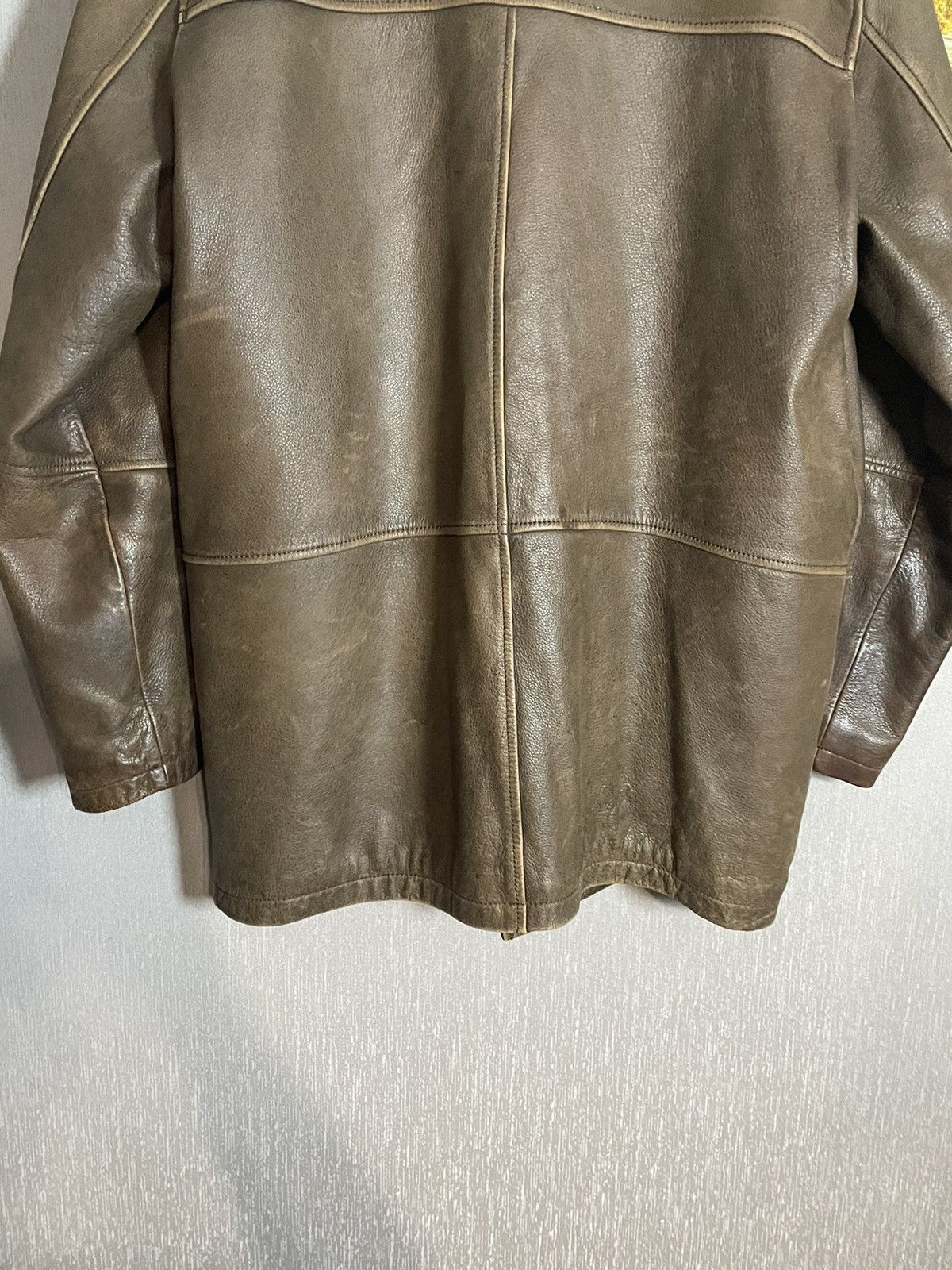 Leather Vintage Washed Brown Leather Coat Jacket Hedi Acne RRL erd Size US L / EU 52-54 / 3 - 11 Thumbnail