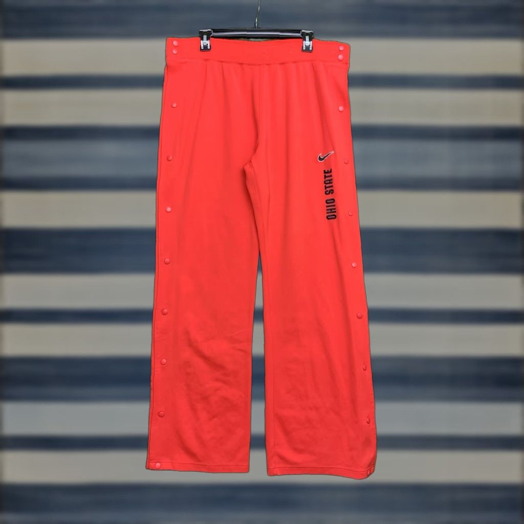 Nike VINTAGE Nike Tearaway Pants Mens XL OSU Snaps Basketball Run Training Ohio Buckeyes Red Size US 36 / EU 52 - 1 Thumbnail