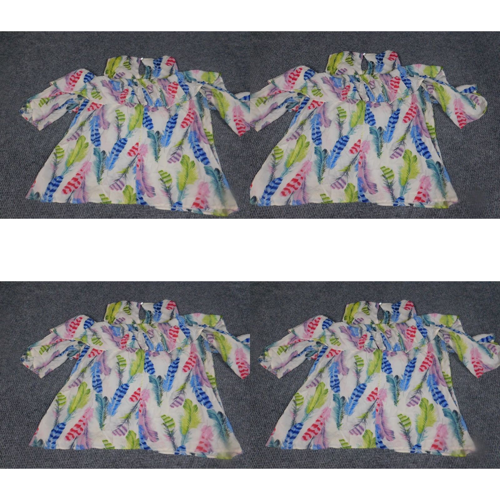 Vintage Entro Blouse Womens Medium blue pullover stretch floral Casual Round Neck Button-Down Sleeveless Size S / US 4 / IT 40 - 9 Thumbnail