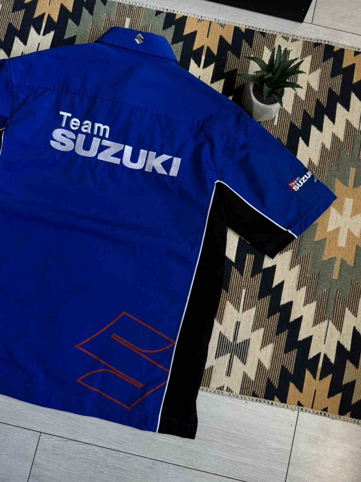 Vintage Vintage Suzuki Racing Moto Button Up Shirt Size US M / EU 48-50 / 2 - 12 Thumbnail