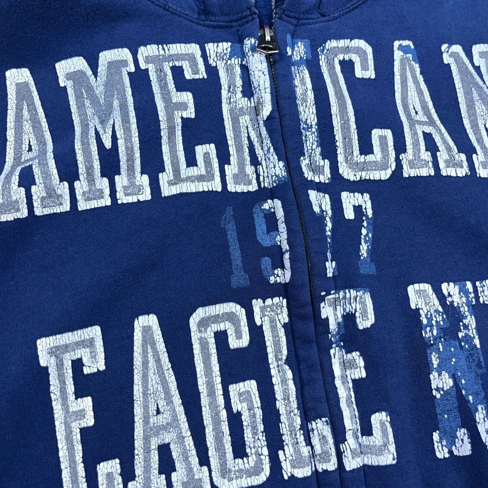 American Eagle Outfitters VINTAGE American Eagle Outfitters Hoodie Men L Blue Full Zip Logo Graphic Print Hooded 2000s Size US L / EU 52-54 / 3 - 4 Thumbnail