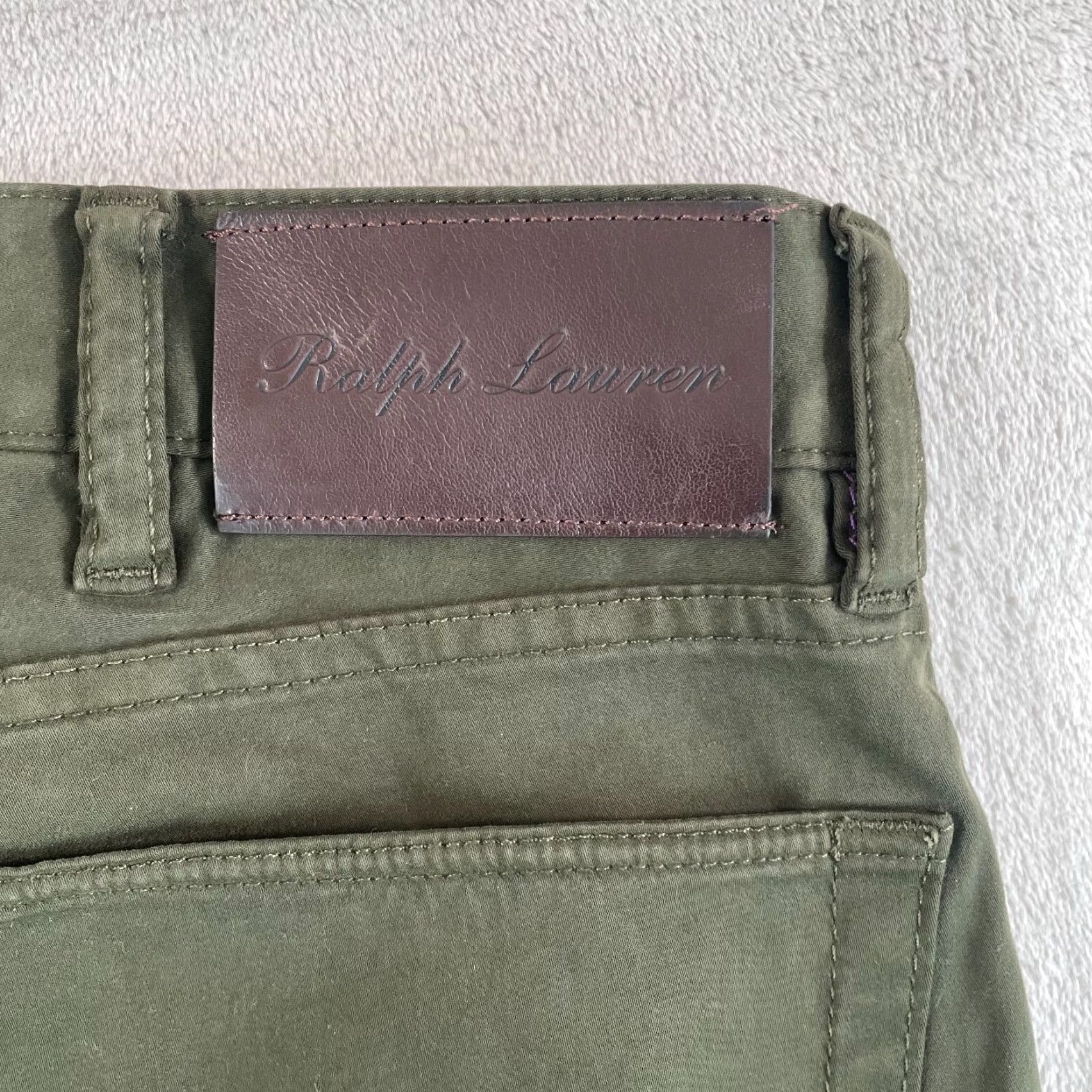 Ralph Lauren Purple Label Ralph Lauren Purple Label Slim Fit Stretch Sateen Pants Men 38x32 Loden NWT 95 Size US 38 / EU 54 - 6 Thumbnail