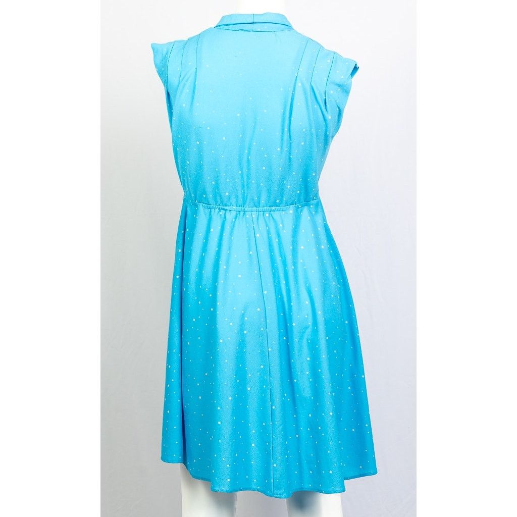 Vintage Vintage 60s Blue sky w white speckle summer shift dress sz S Size S / US 4 / IT 40 - 3 Thumbnail