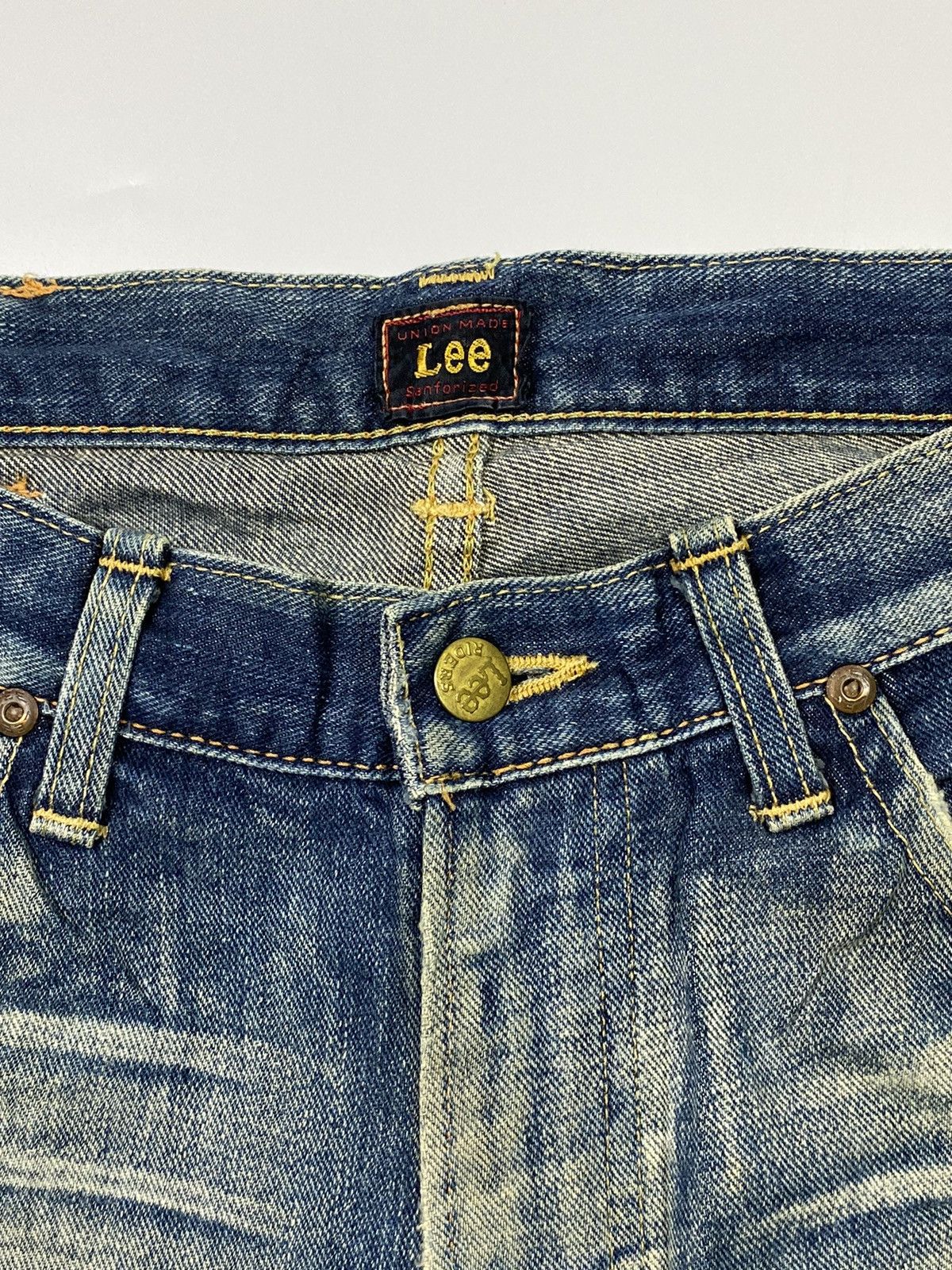 Japanese Brand × Jean × Lee 💥Faded💥 lee dirty fade mudwash jeans denim pant Size US 34 / EU 50 - 4 Thumbnail