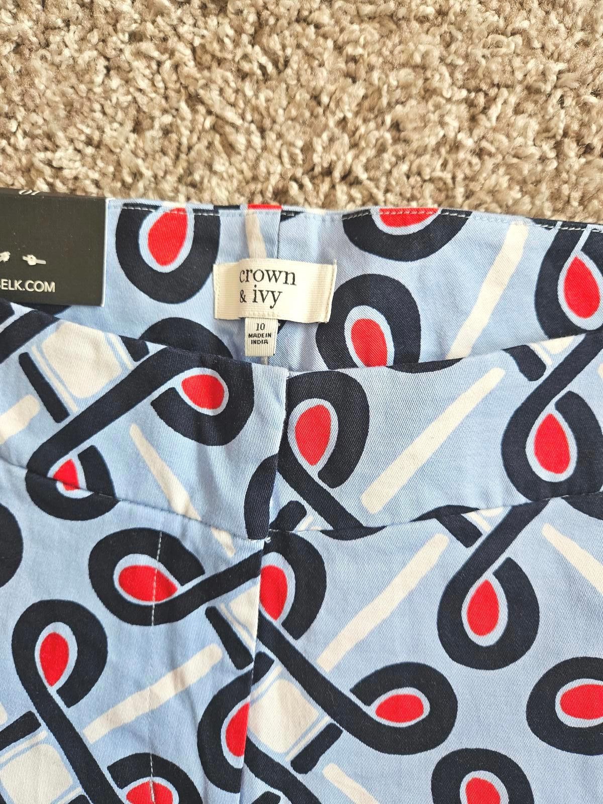Designer Nwt Crown & Ivy Women's Signature Shorts - Size 10 #623 Size 32" / US 10 / IT 46 - 3 Thumbnail