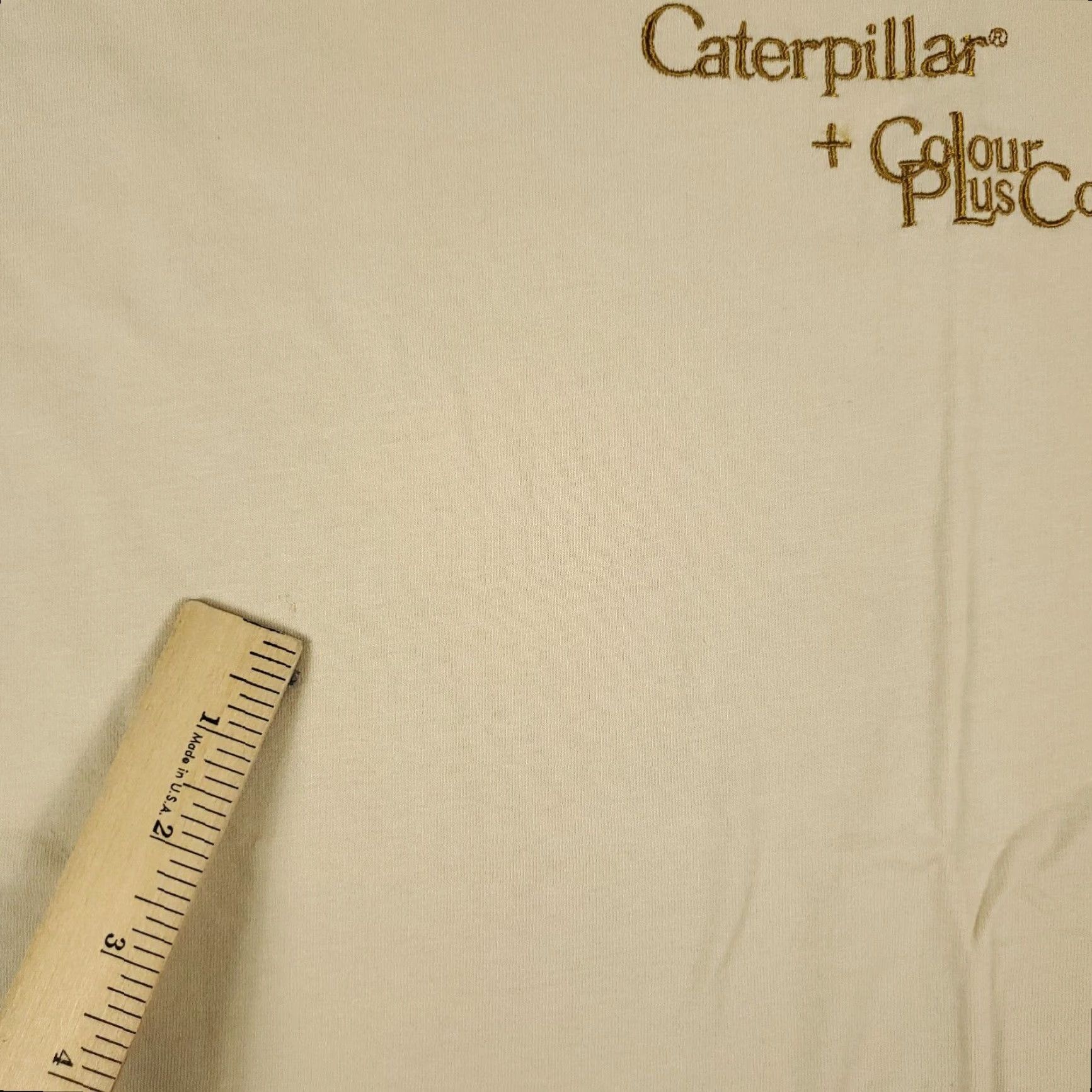 Vintage CAT T-Shirt Mens XL Beige Casual Short Sleeve Logo Classic Modern Sports Size US XL / EU 56 / 4 - 4 Thumbnail