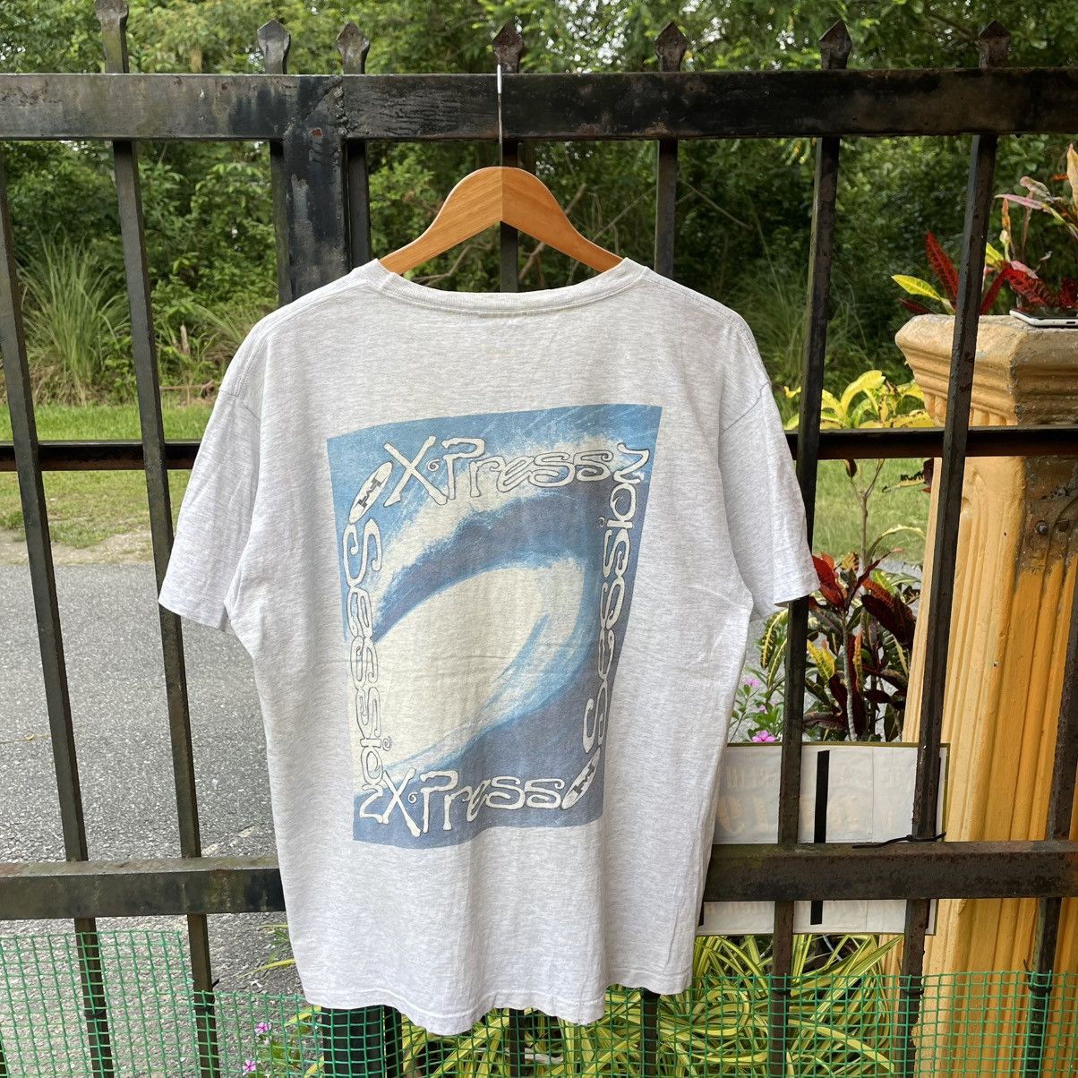 Sessions 🔥Vintage 90s Xpress Session Big Wave Design Surfing Tee Size US L / EU 52-54 / 3 - 1 Thumbnail
