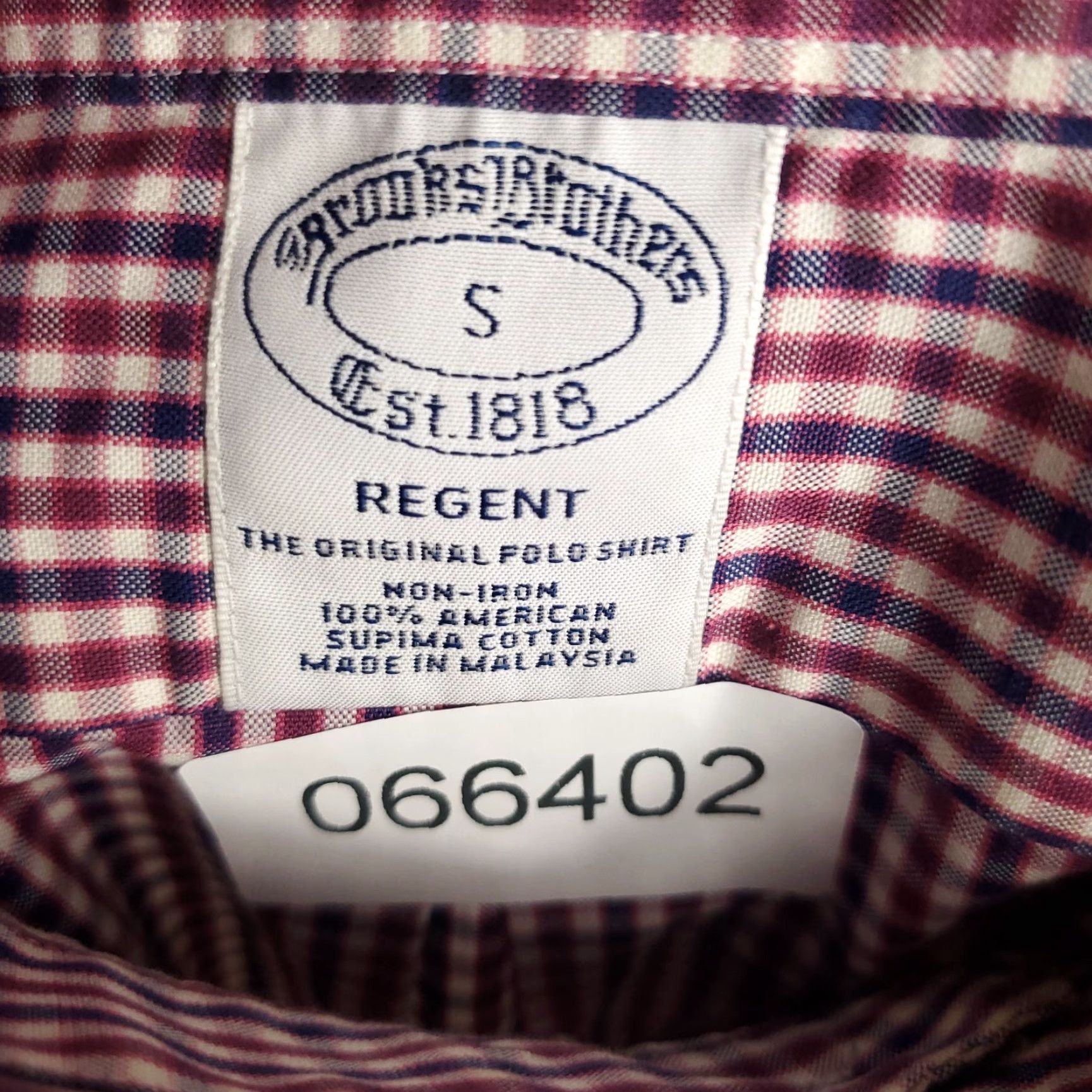 Brooks Brothers Brooks Brothers Shirt Mens Small Blue Red Check Regent Button Up Long Sleeve Size US S / EU 44-46 / 1 - 7 Thumbnail