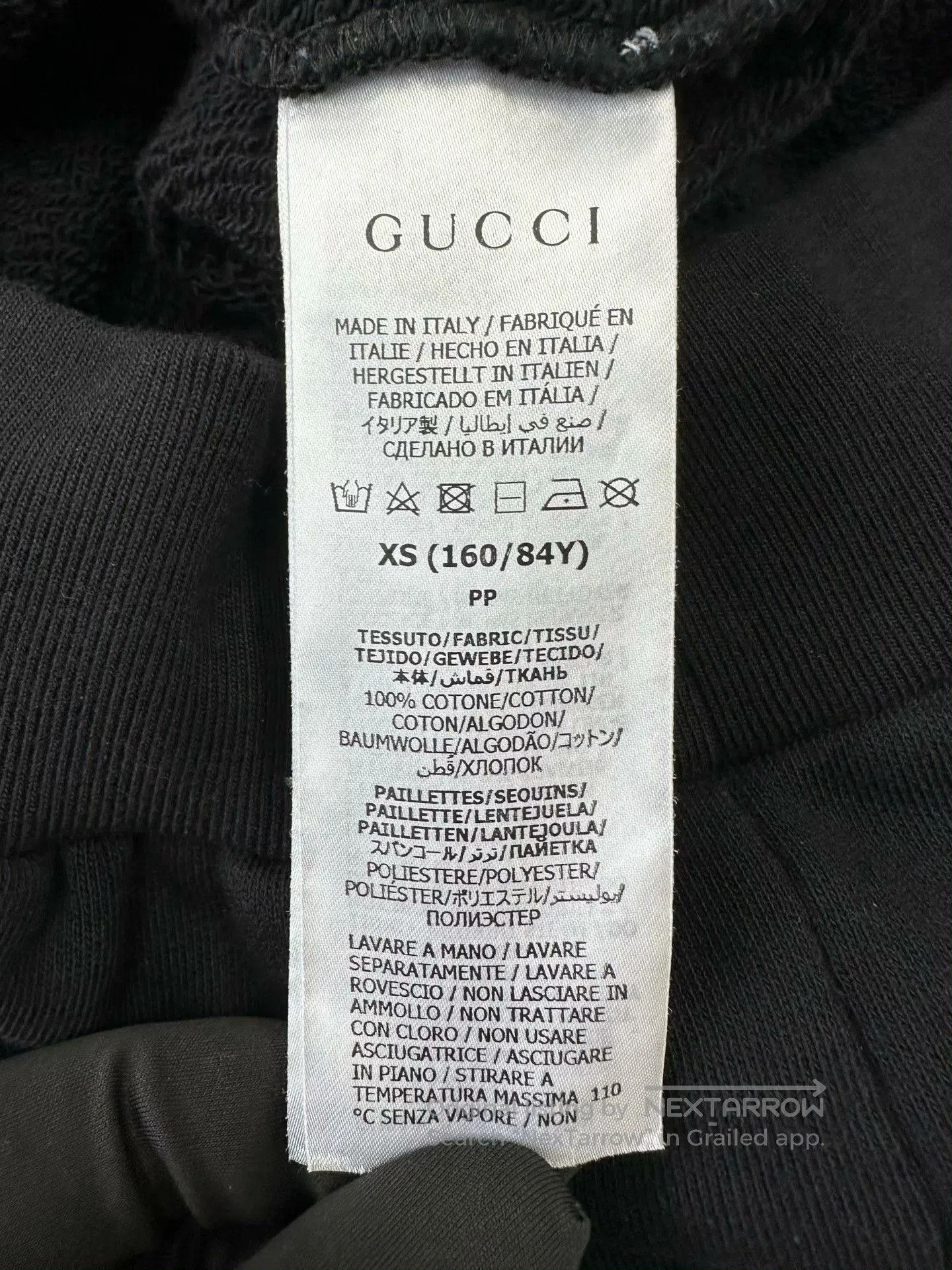Gucci Gucci Black Sequined Logo Hoodie. Size XS / US 0-2 / IT 36-38 - 4 Thumbnail
