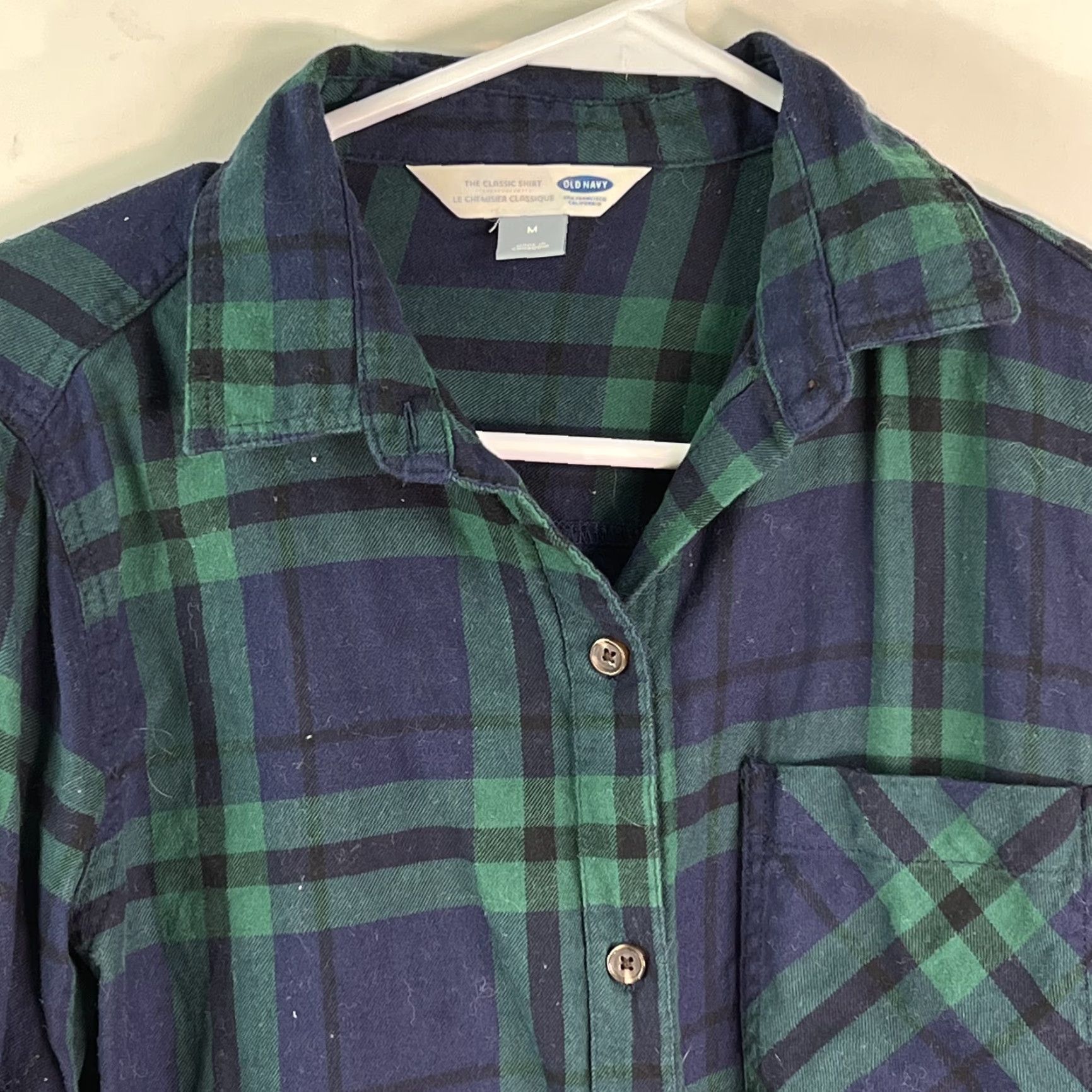 Old Navy Old Navy Shirt Mens Plaid Button-Up Long Sleeve Blue Size M Size US M / EU 48-50 / 2 - 3 Thumbnail