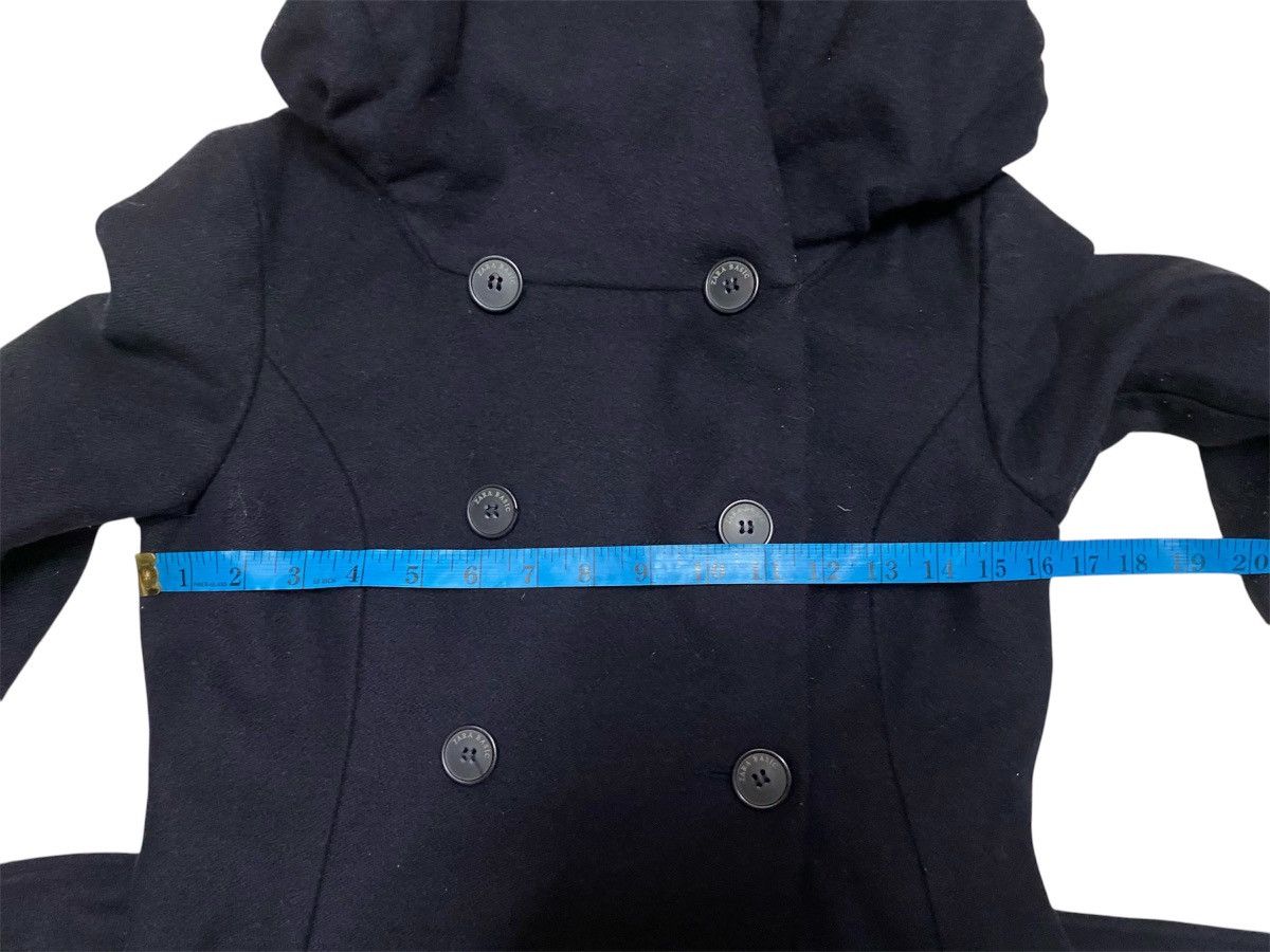 Designer × Zara Zara Basic Hoodie Double Breasted Blue Coat Size XS / US 0-2 / IT 36-38 - 9 Thumbnail