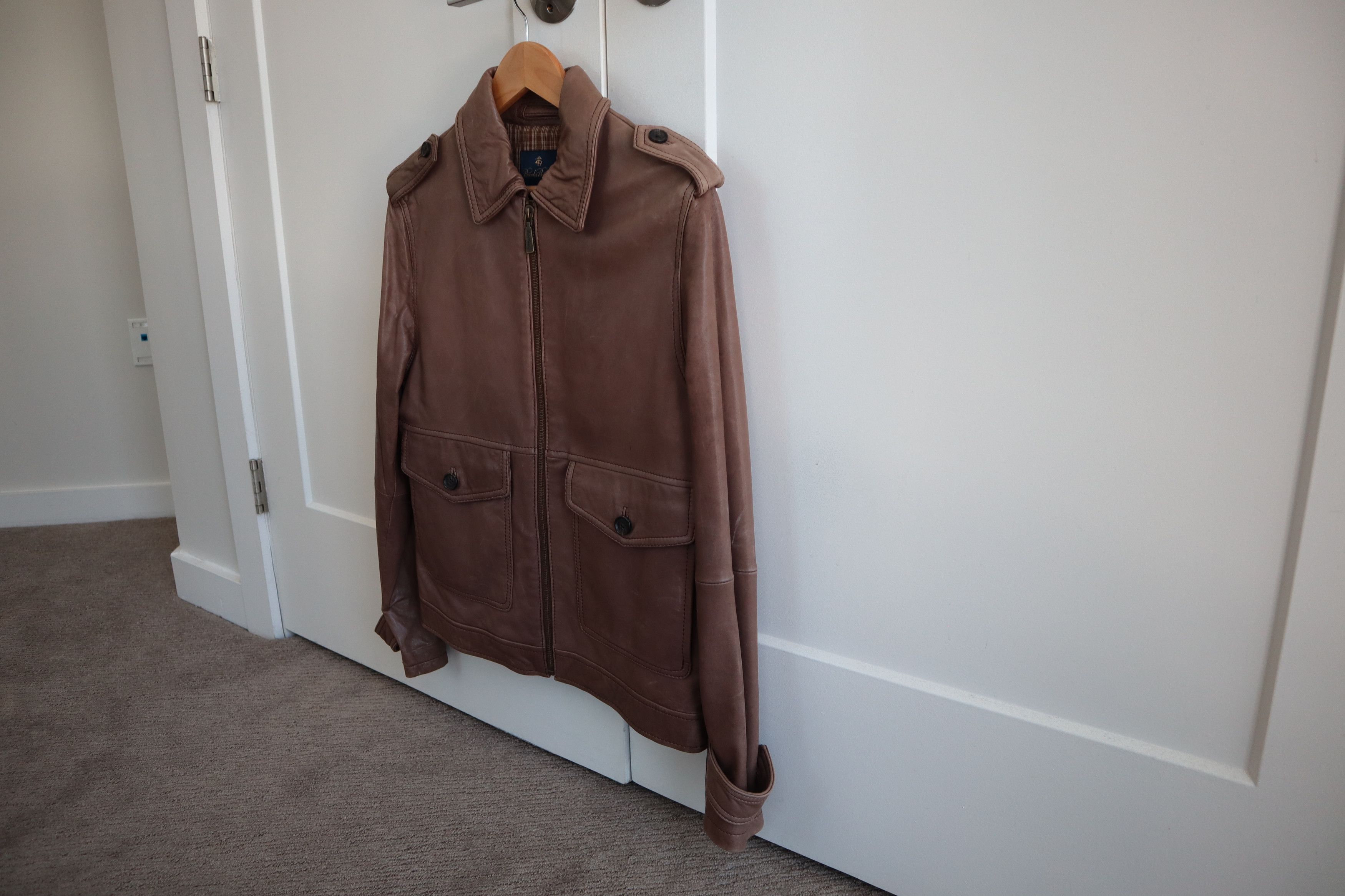 Brooks Brothers Light Weight Leather Jacket Size US S / EU 44-46 / 1 - 4 Thumbnail