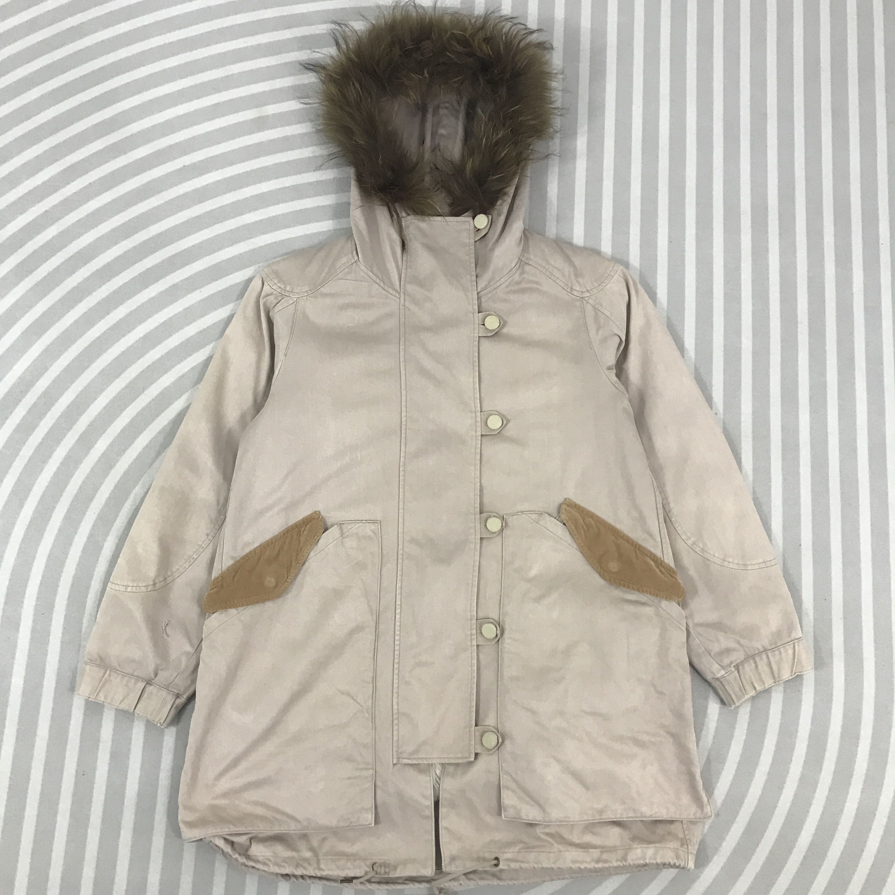 Tsumori Chisato Vintage Tsumori Chisato Fur Hoodies long Jacket K73B11 Size US M / EU 48-50 / 2 - 1 Thumbnail