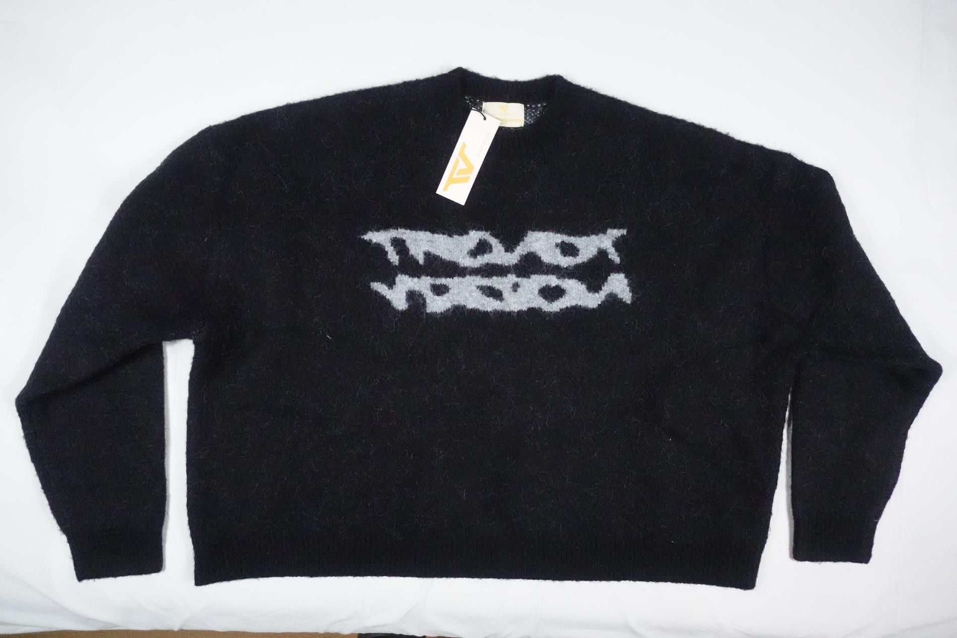 Trendt Vision Trendt Vision Sweater Jumper Mohair Logo Knit Black NWT XXL Size US XXL / EU 58 / 5 - 1 Thumbnail