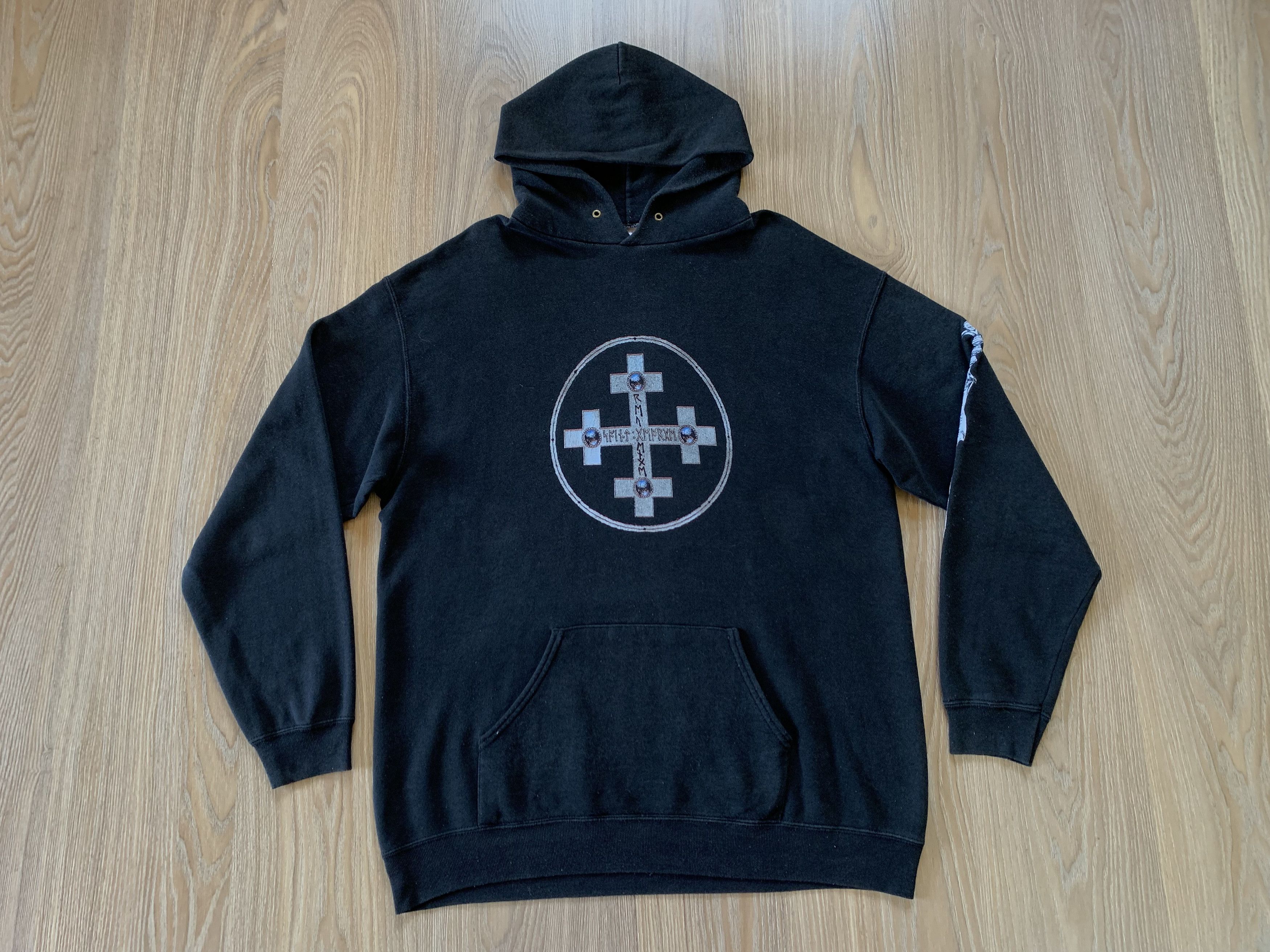Fruit Of The Loom × Vintage Vintage Bete Noire Black Cotton Hoodie Size US XL / EU 56 / 4 - 2 Thumbnail